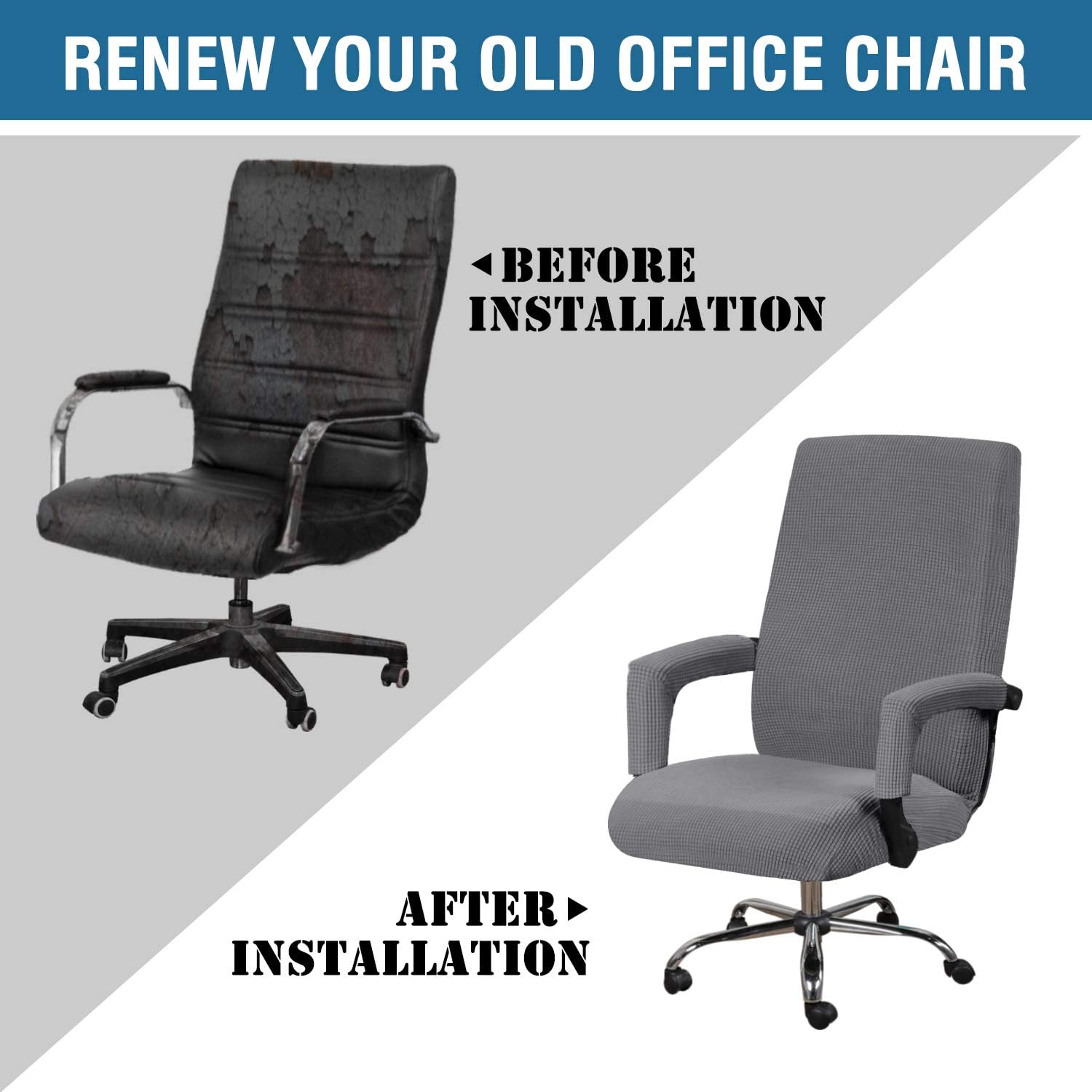 Limited Discount H.VERSAILTEX Home Office Chair Covers Stretchable Computer Desk Chair Covers Mid - High Back Universal Executive Boss Chair Covers Gaming Chair Covers Non Slip Thick Jacquard, Chocolate - Medium Free Shipping 🛒 H.VERSAILTEX Home Office Chair Covers Stretchable Computer Desk Chair Covers Mid - High Back Universal Executive Boss Chair Covers Gaming Chair Covers Non Slip Thick Jacquard, Chocolate - Medium