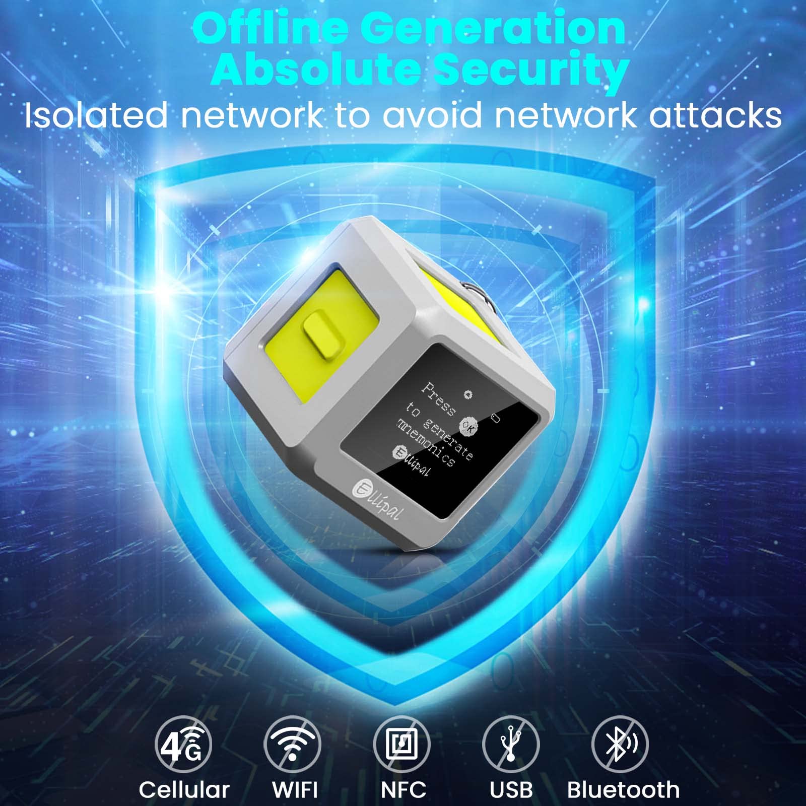 ELLIPAL Joy Mnemonic Phrase Generator - Offline Hardware Random Generator  for Cryptocurrency Wallet w/ Security, 32-bit Random Numbers, Open Source,  Compatible w/ BIP39 Hot & Hardware Wallet : Buy Online at Best