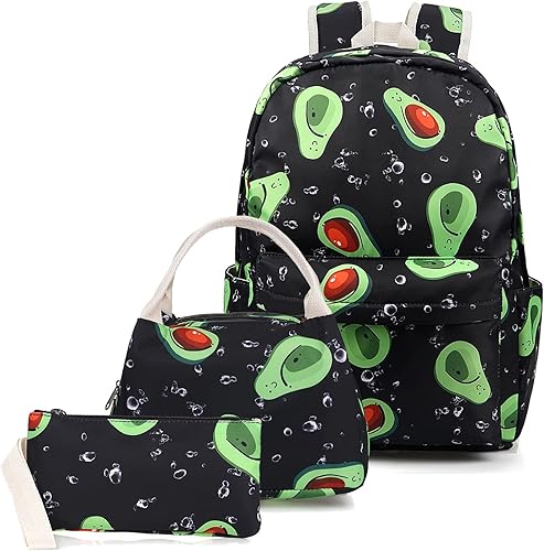 Juego de mochila de girasol 3 en 1 para niños, mochila para laptop, bolsa de almuerzo, estuche para lápices, regalo para adolescentes y mujeres,