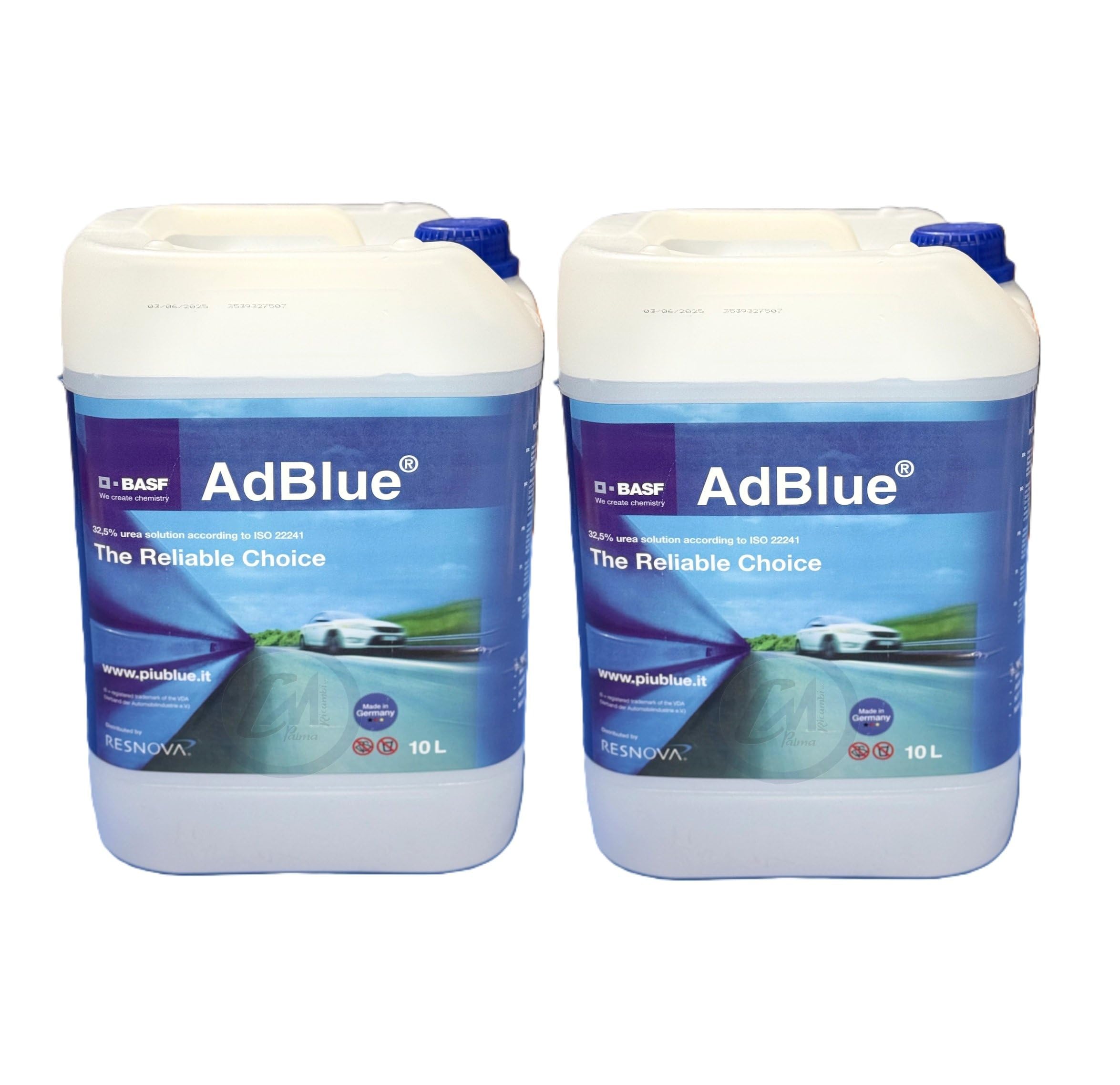 ADBLUE BASF 2 X 10lt Additivo Urea Euro 4,5,6 Tecnologia SCR con Beccuccio Flex (20 lt)