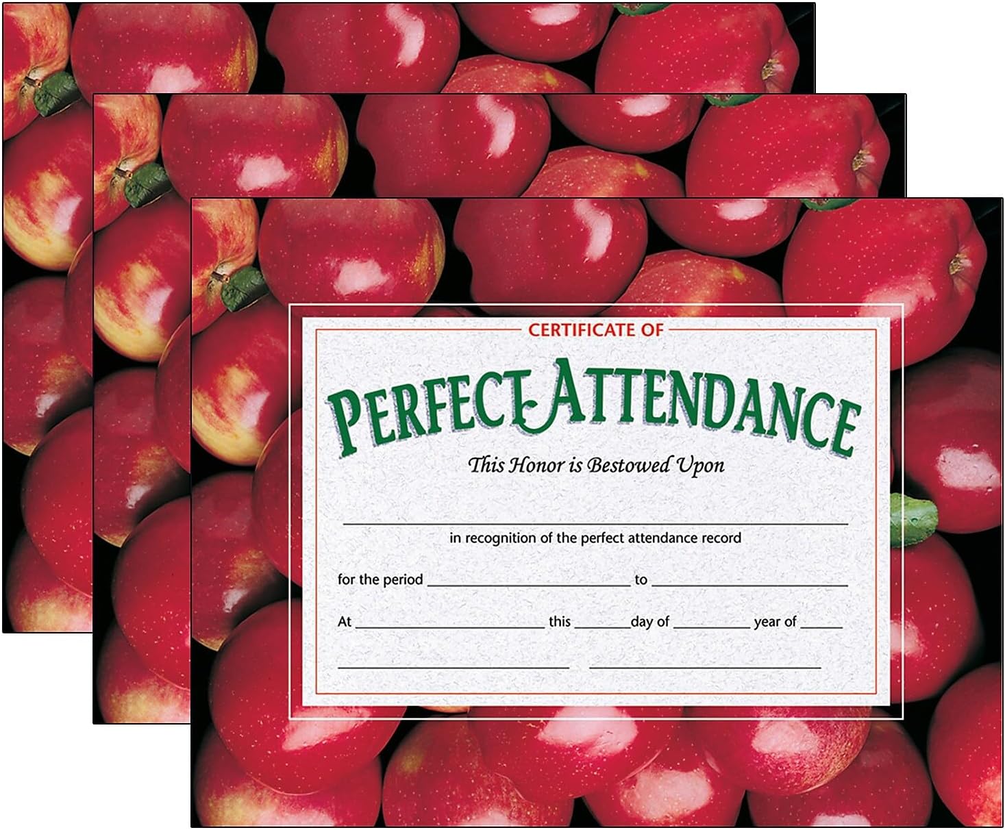 Hayes Publishing Certificate of Perfect Attendance, 30/Pack, 3 Packs (H-VA513-3)