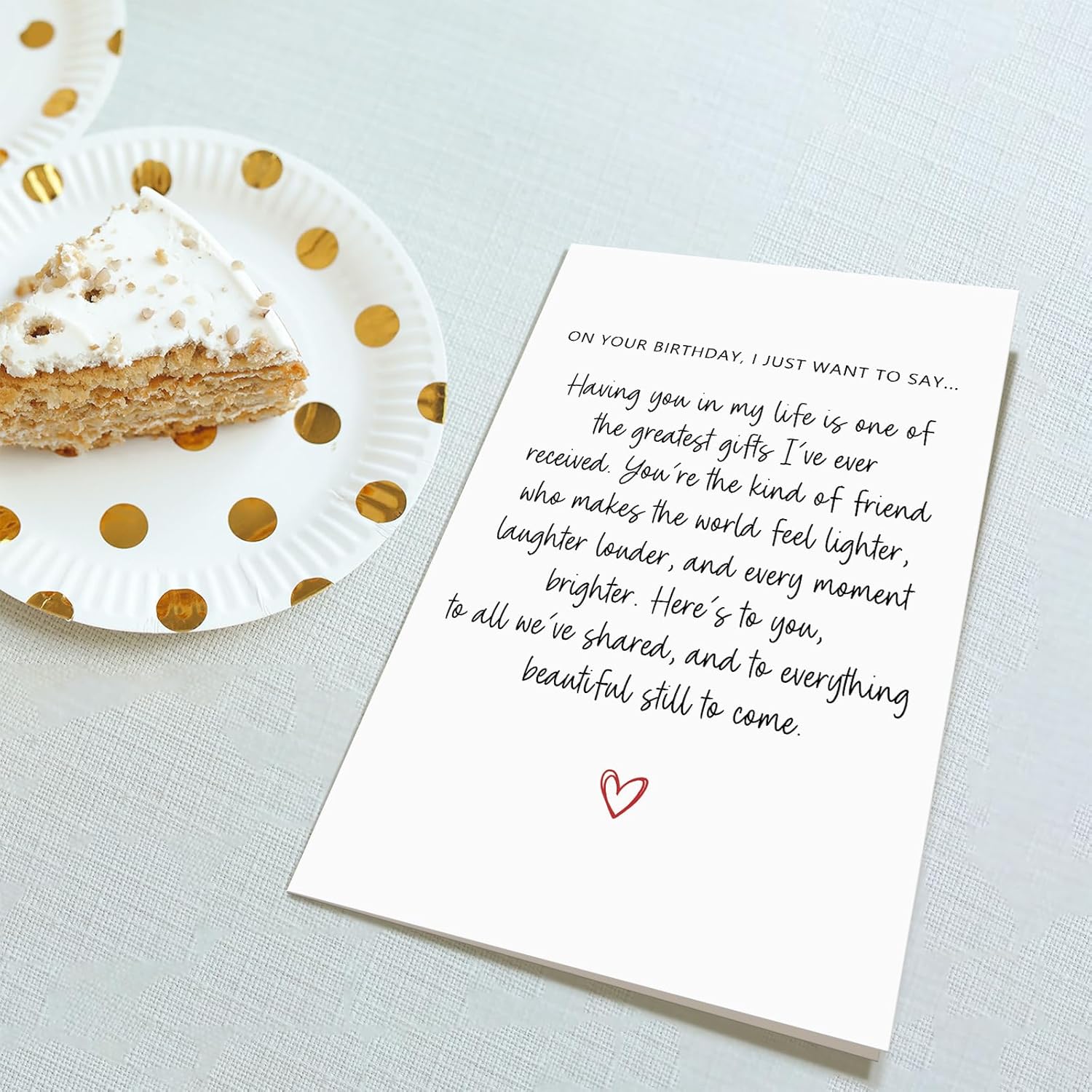 Heartfelt Friend Birthday Card for Women Men, Poem Birthday Card for Best Friend, Bestie Bday Gifts for Him Her, You Make The World Better - Image 4