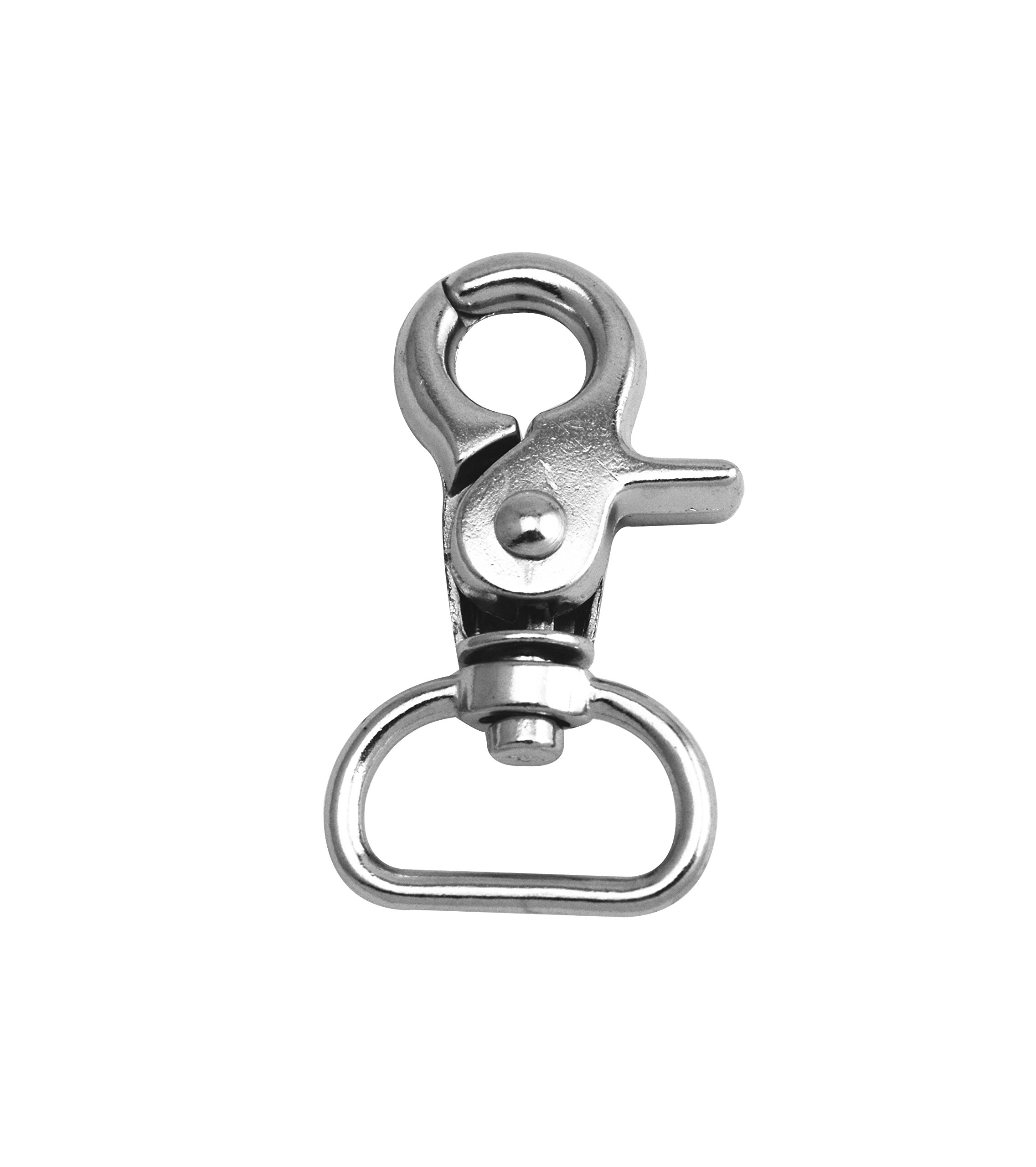 Wuuycoky Silvery 0.3" Inner Diameter D Ring Pliers Buckle Lobster Clasps Swivel Snap Hooks Pack of 10