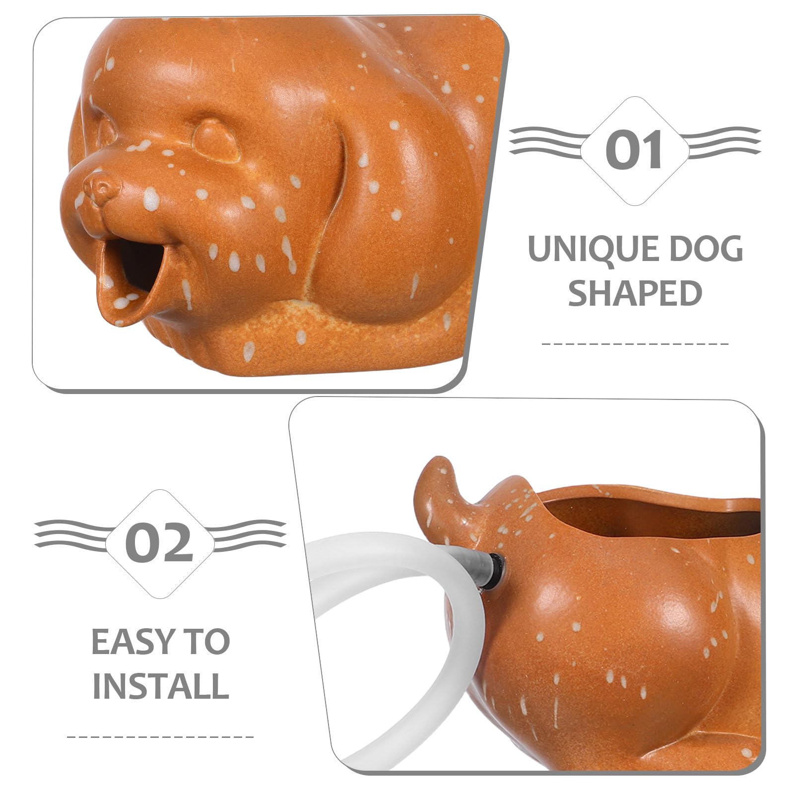 Gatuida Ornement Céramique De Jet Eau pour Aquarium Décoration Céramique pour Aquarium Fontaine Pot pour Cour Fontaine De Table