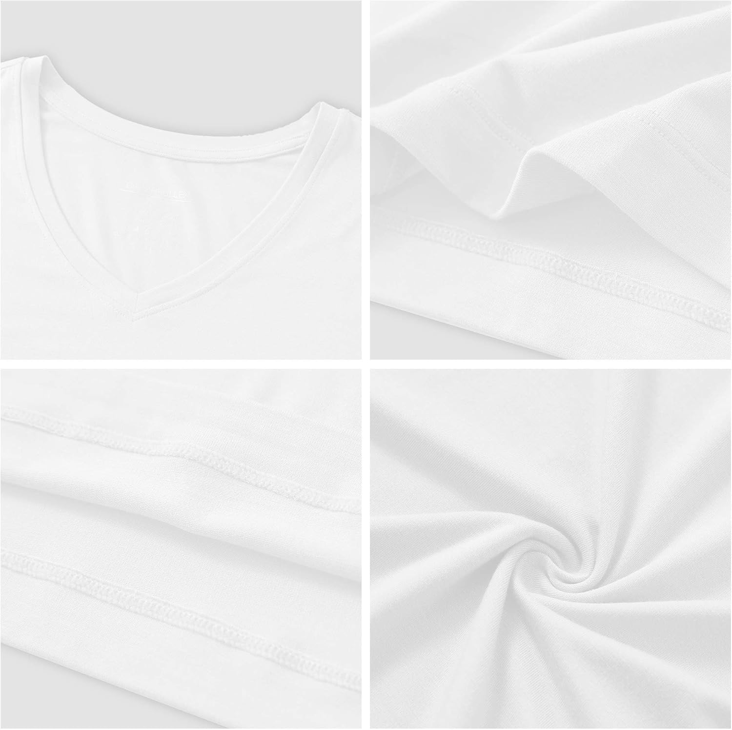 COLORFULLEAF Men's Undershirt Bamboo Rayon V Neck T Shirts Men Short Sleeve Moisture-Wicking Tees Slim Fit Underwear - Image 6