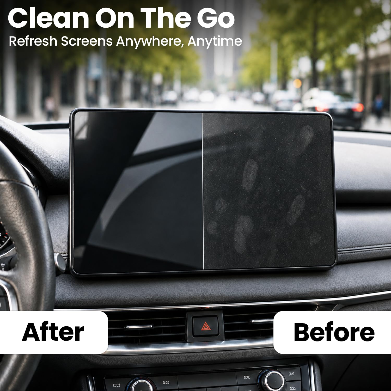 EVEO Paquete de 2 limpiadores de Pantalla en Aerosol y Limpiador de Pantalla de Coche 2 en 1 y Limpiador de Pantalla de iPhone para Laptop, computadora, MacBook, iPad y más, Brillo sin Rayas (Gris y