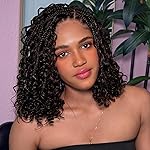 Eerya Long Curly Braiding Hair 12 Inch 2 Packs Ocean Wave Crochet Braids for Black Women Deep Wave Braiding Hair for Boho Braids (12 inch, 2)