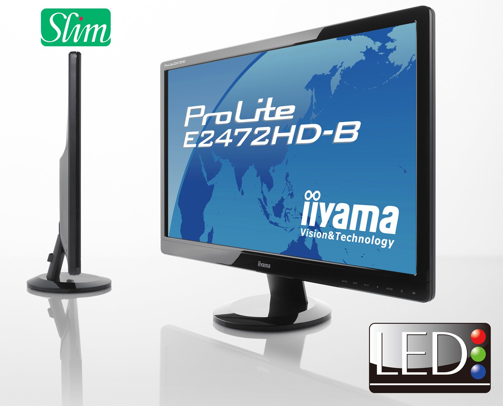 : iiyama 24インチワイド液晶ディスプレイ フルHD : iiyama 24インチワイド液晶ディスプレイ フルHD