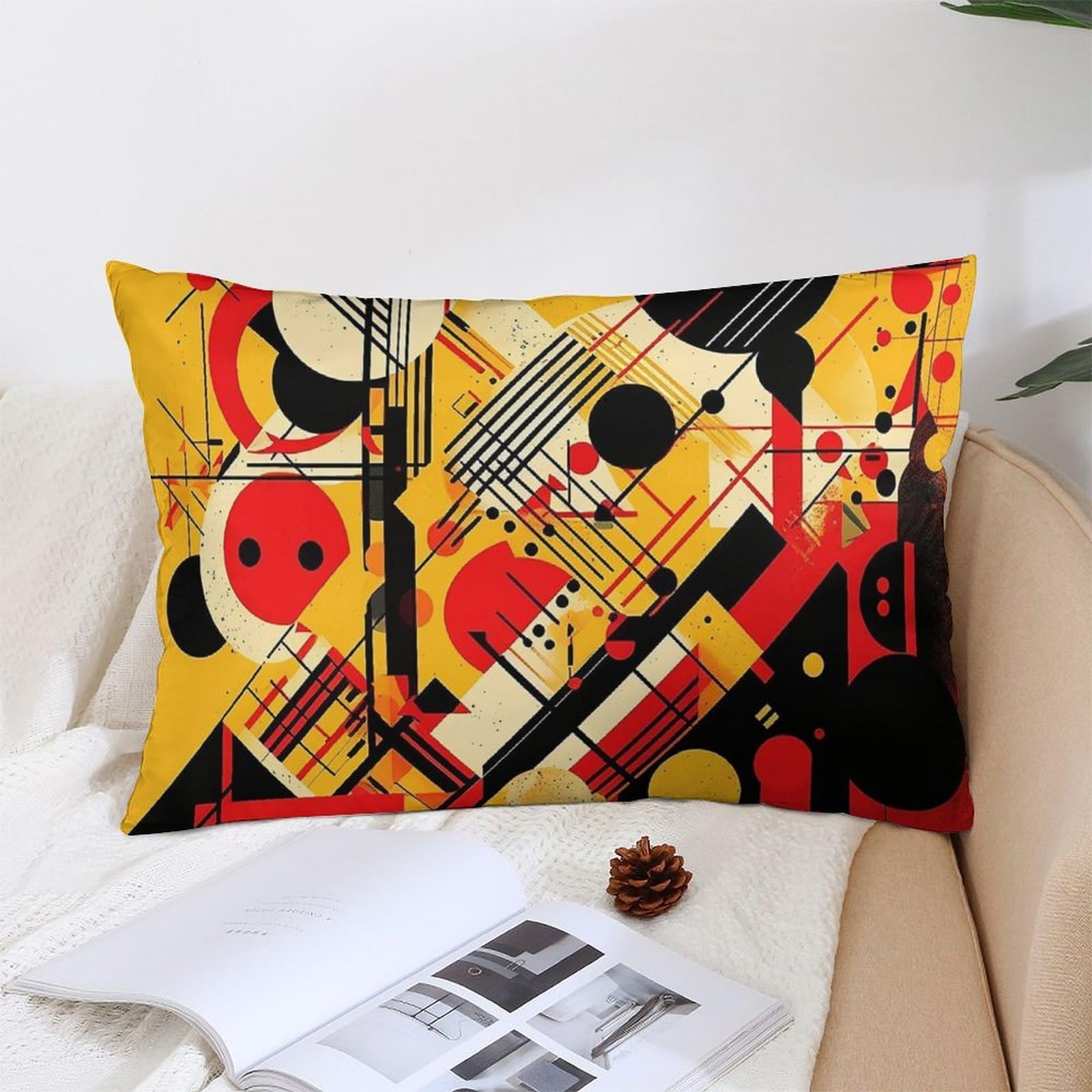 NTVOWPZO Decoration Throw Pillow Covers 12 "x20 Pillowcases Covers Patterns of Different Shapes Soft Pillowcases Modern Farmhouse Home Decor Sofa Cushions Covers for Couch Bed Living Room