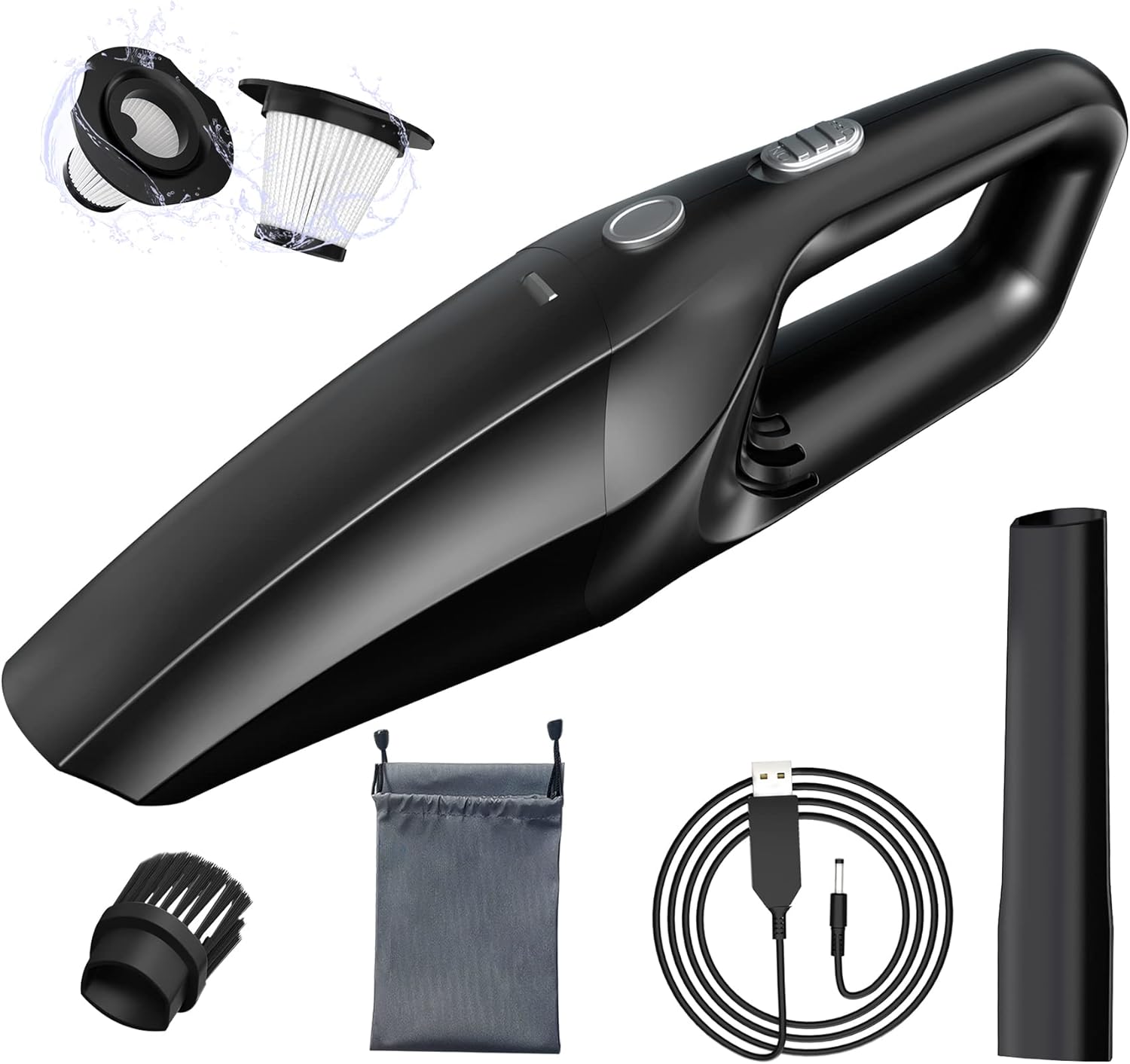 Handheld Vacuum Cleaner Battery, Car Vacuum Cleaner Rechargeable with