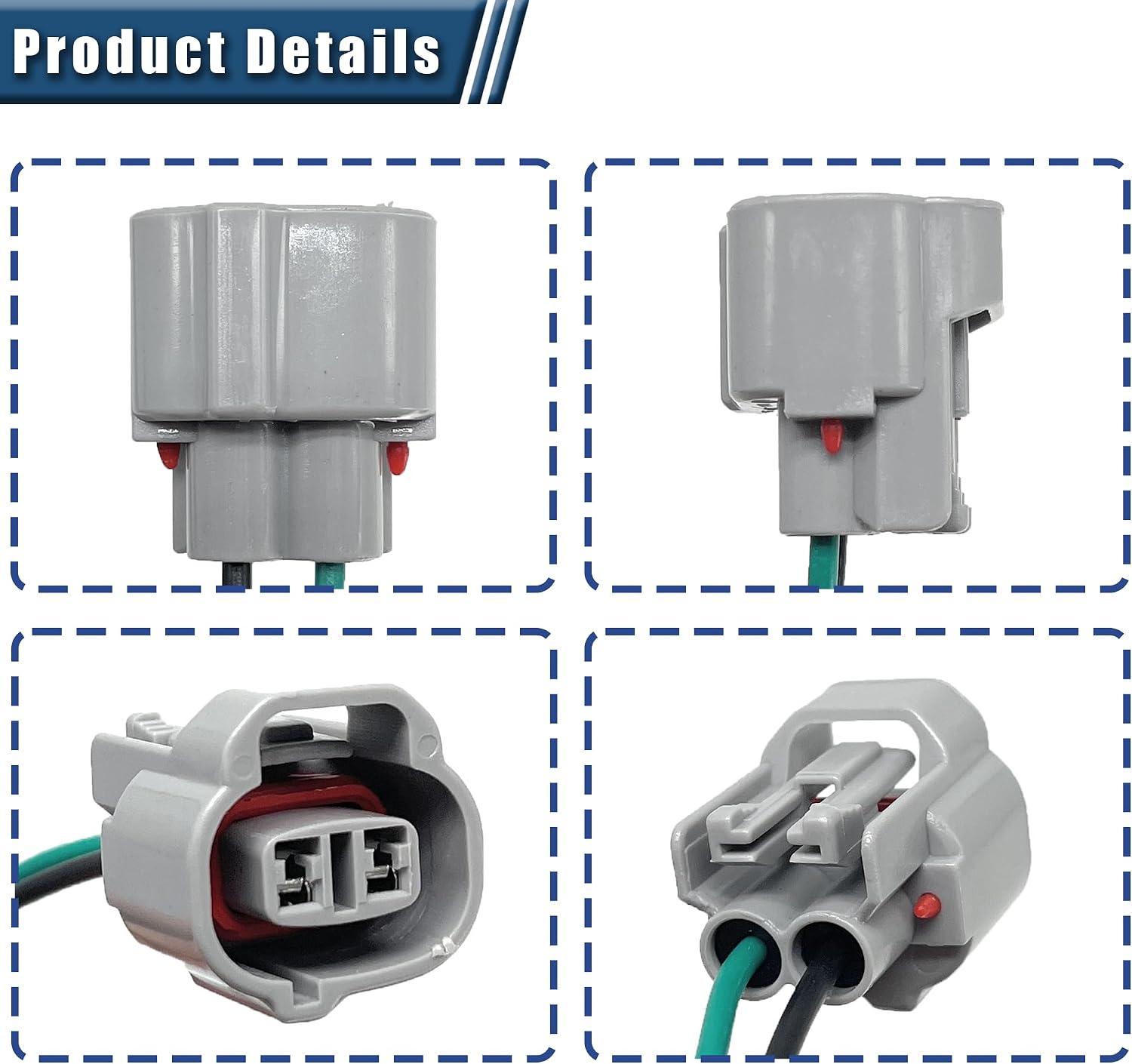 2 Pcs 6U2Z14S411DA Vapor Canister Purge Valve Connector Wiring Harness Compatible with Lexus Toyota Mazda Nissan Subaru Mitsubishi Volvo Pontiac Scion&More Replaces 88974056,88987964,S-1466