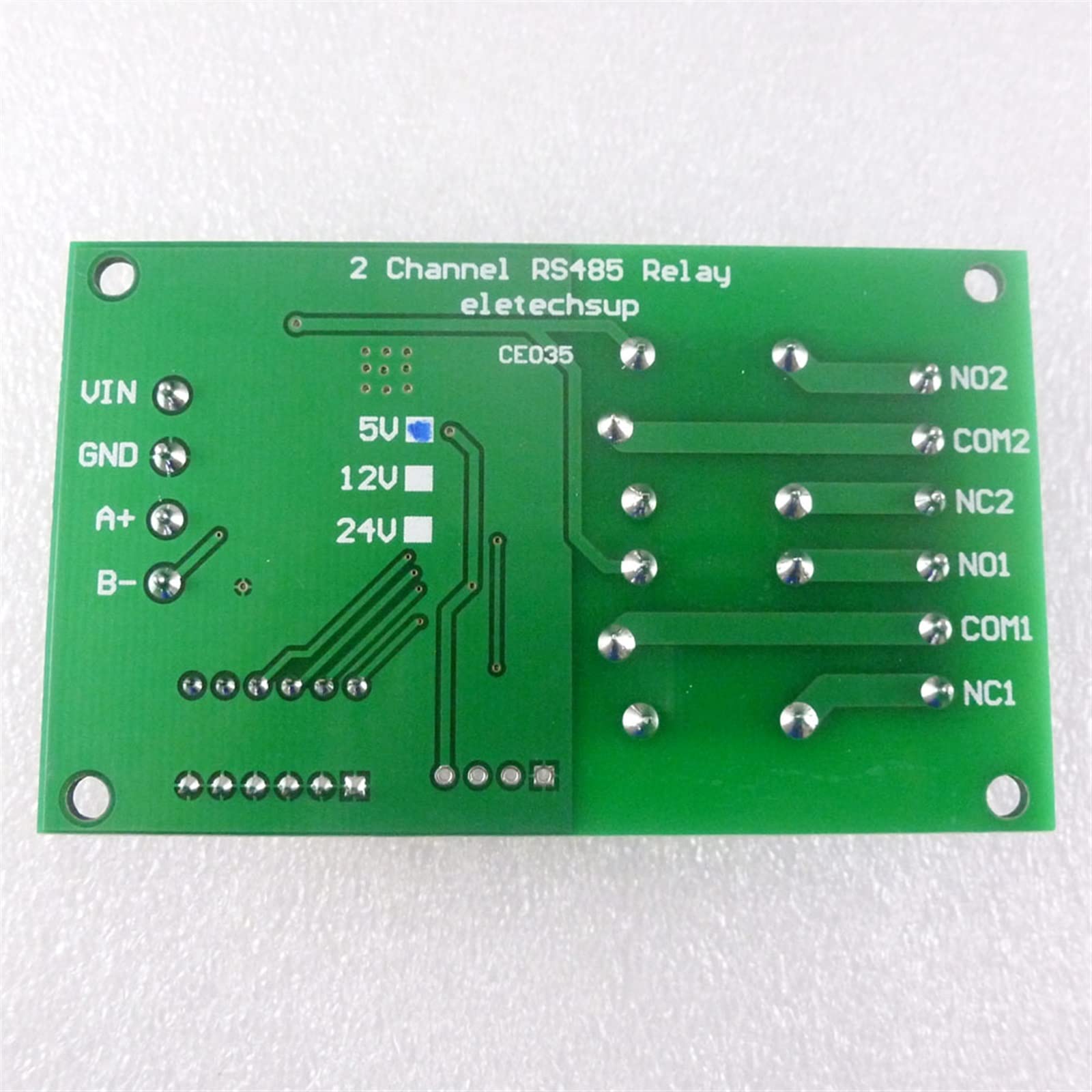 Moduł przekaźnikowy RS485 2-kanałowy DC 5 V/12 V/24 V (DC 24 V)