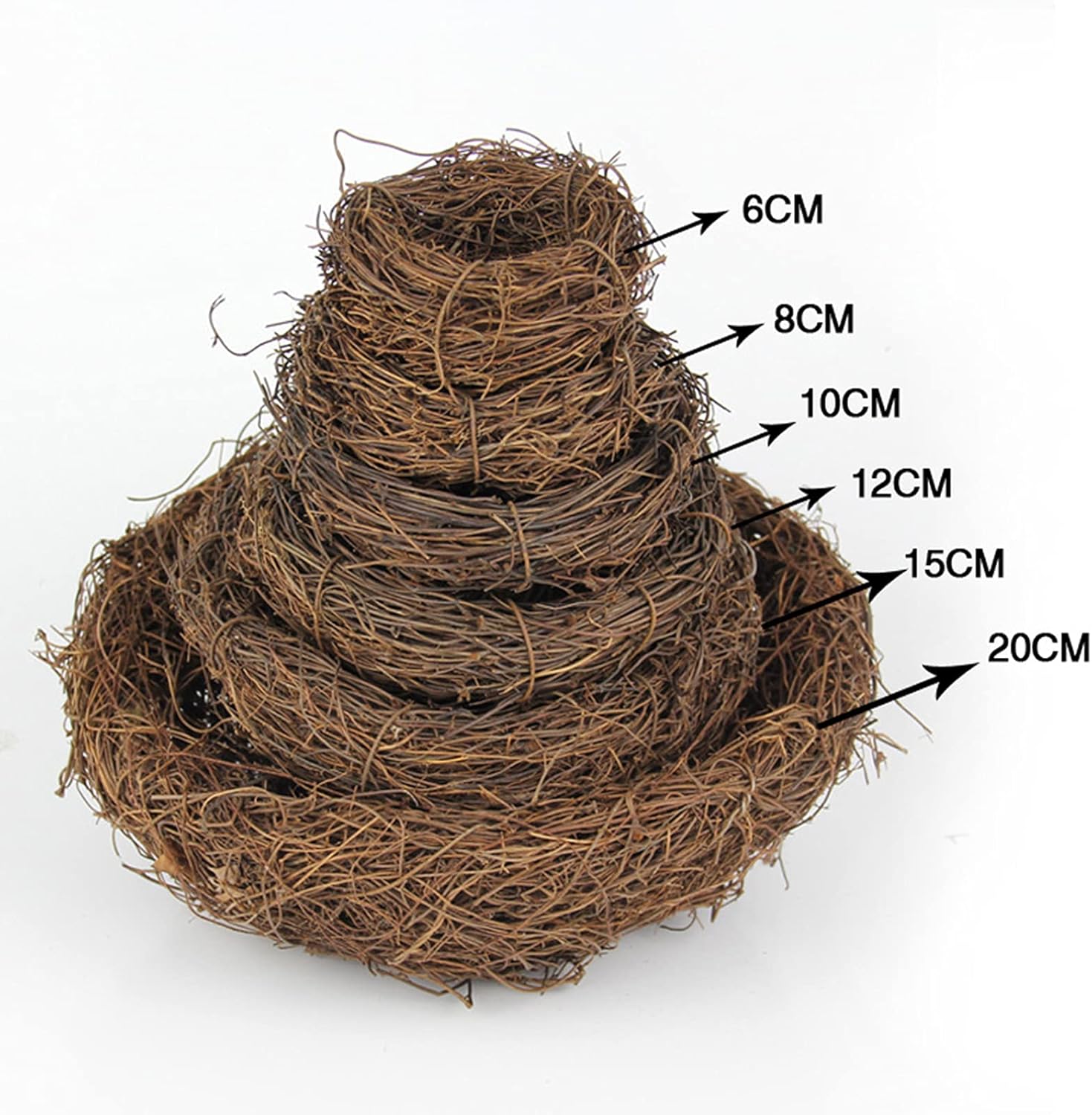 COISADEPET Two Pets Natural Environmental Protection Handmade Rattan Bird Nest (15cm / 5.9 inchs) : Pet Supplies