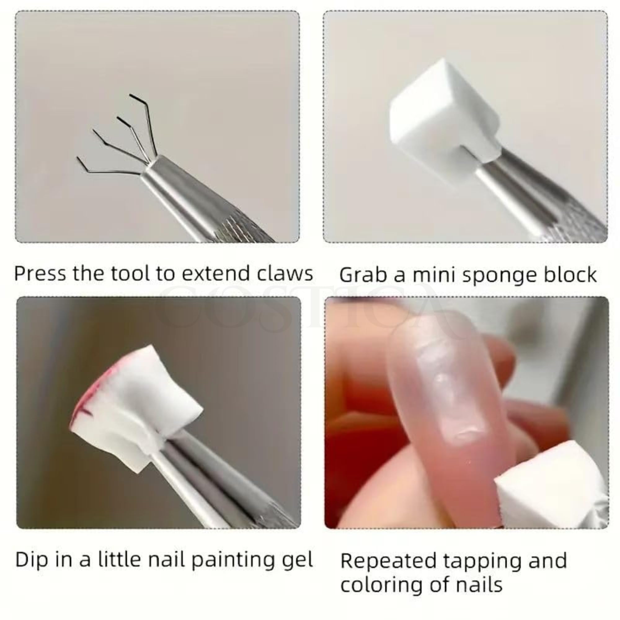 Soft Nail Sponges for Ombre - 100 Pack -3