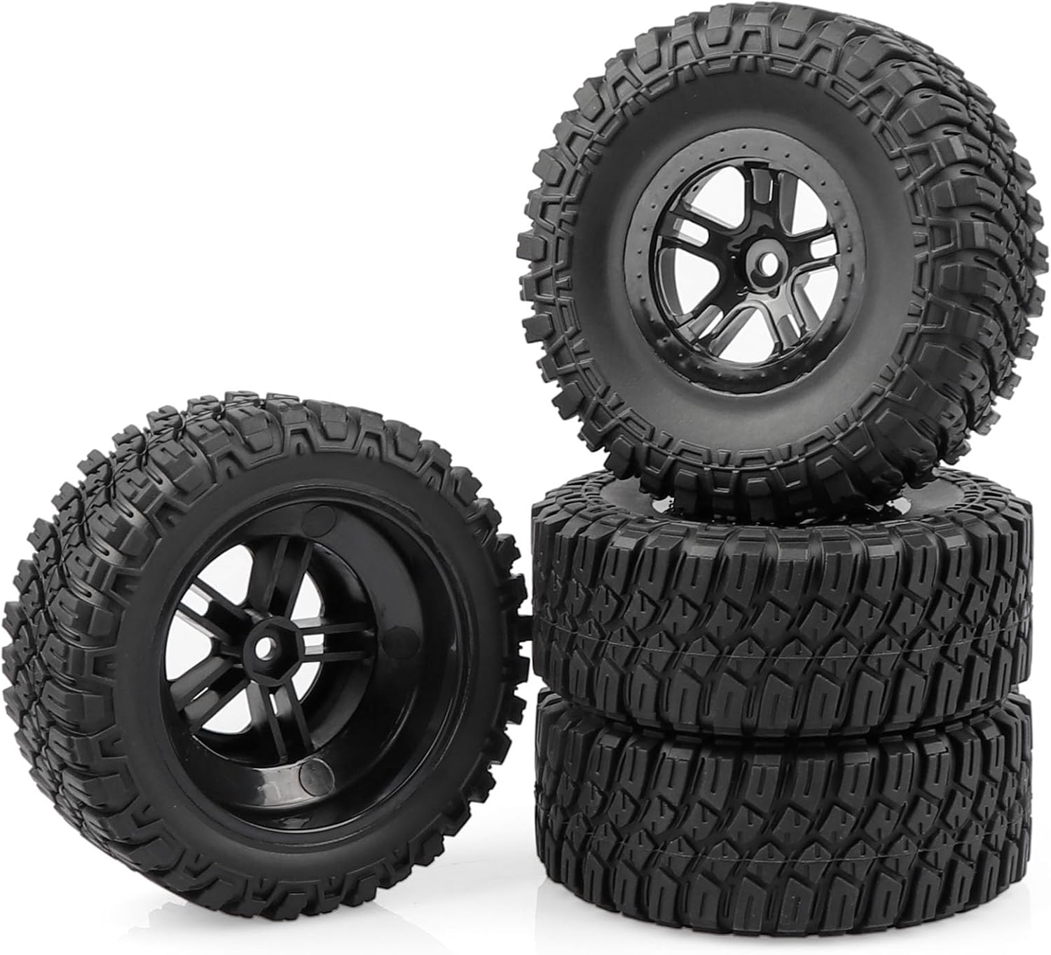 Amazon.com: Aimrock RC 12mm Hex Wheels and Tires Pre-glued Combo for 1/ ...