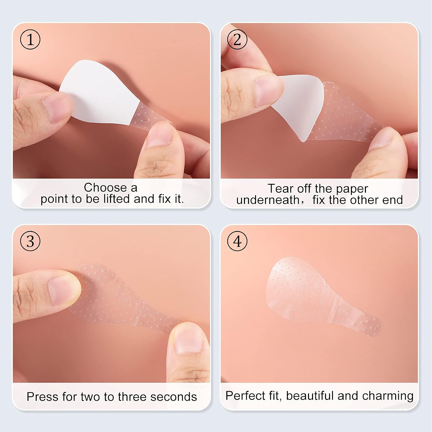 Leelosp 80 Pieces Face Lift Tapes Face Lifting Patch Invisible V-line Face lift Sticker Neck and Eye Lift Tapes Waterproof Elasticity Double Chin Lift Patch with 3 Pieces Lifting Ropes for Women Girls