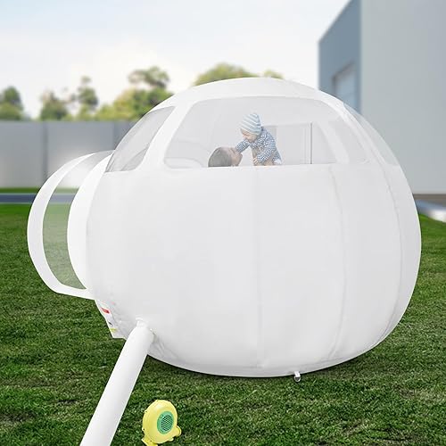 Miniatura 4 de Tienda de campaña de burbujas de 10 pies con soplador, casa de cúpula de burbujas inflable, tienda de campaña transparente, tienda de campaña