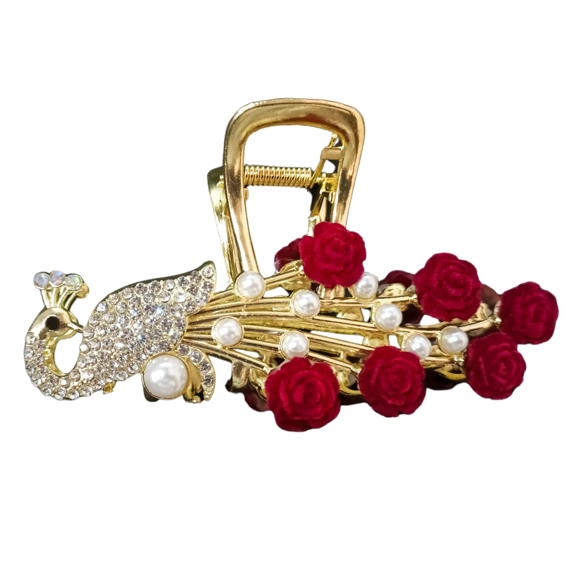 Premium Designer Hair Clip with Rhinestones & Pearls - Large Jaw Claw Clip for Women & Girls - Elegant Hair Accessory for Weddings, Parties & Special Occasions-image-43