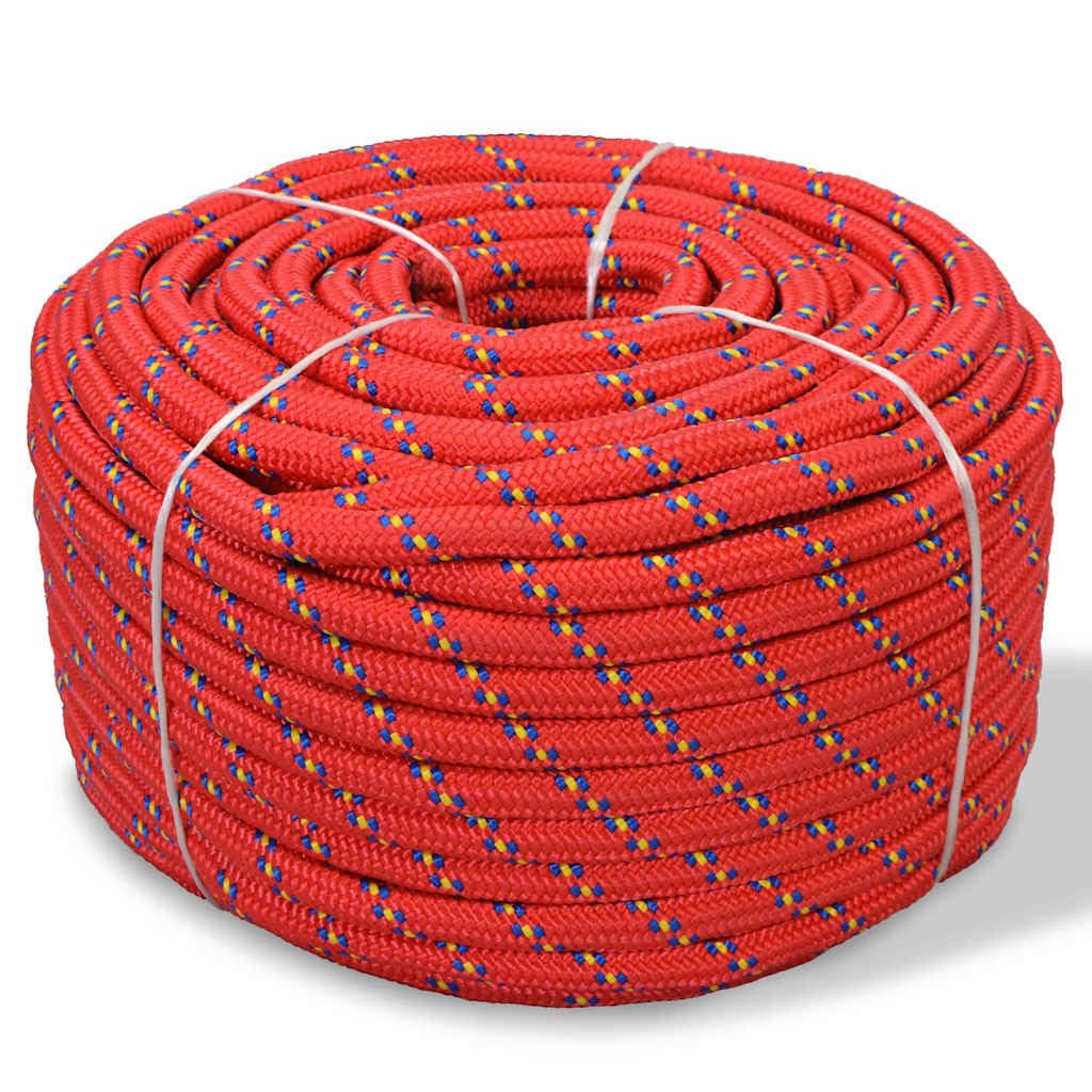 vidaXL Marine Rope Polypropylene 12mm 50m Red Durable Boating Yacht Sailing — image 1