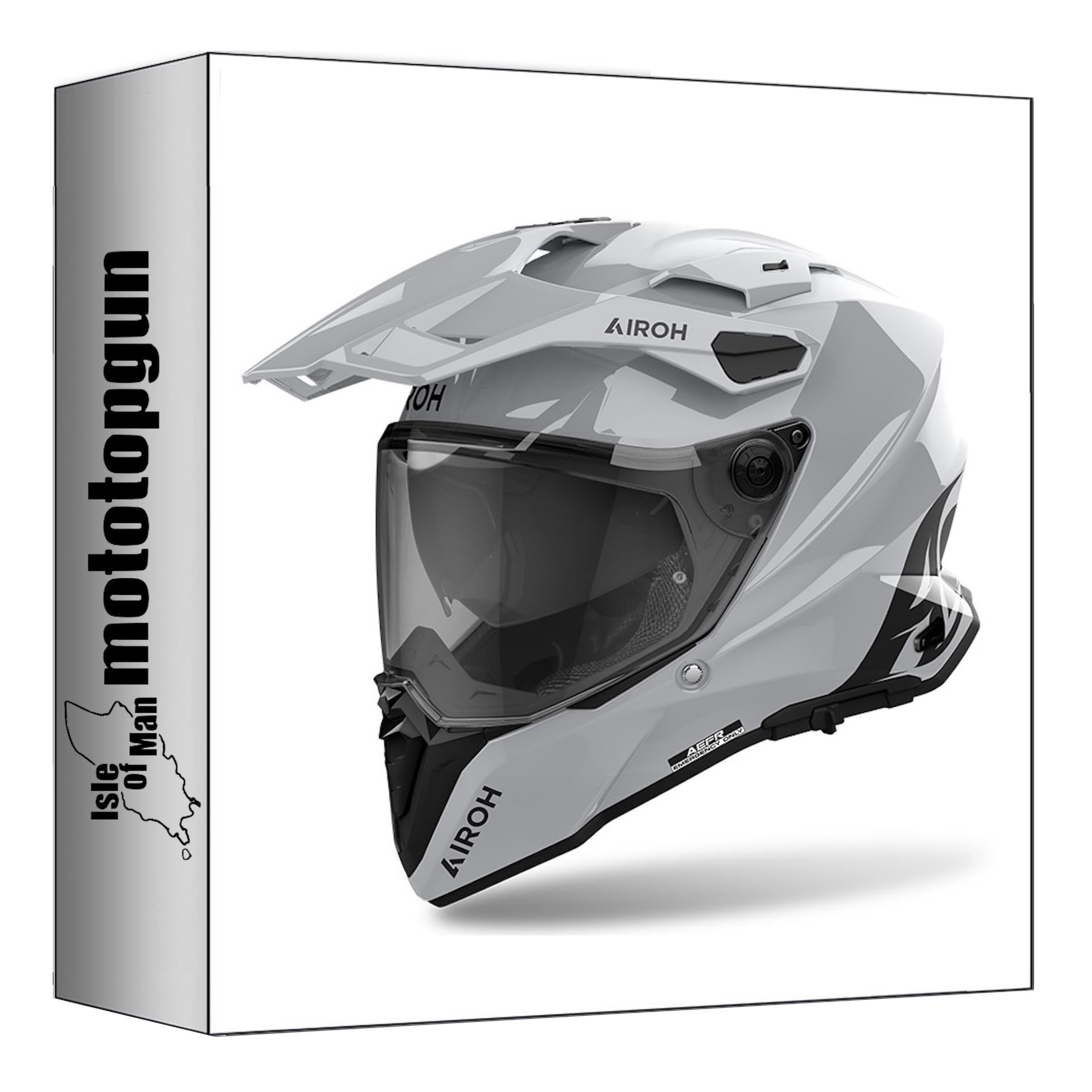 Casque Dual Moto Commander 2 Airoh Gris Ciment Taille XS cm281