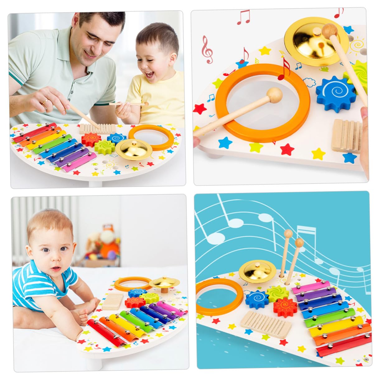 Giocattolo Musicale Xilofono in Legno Set 1 per Ragazzo Ragazza | Gioco Educativo, Intrattenimento per Feste, Sviluppa Ritmo, Interazione Genitore-figlio