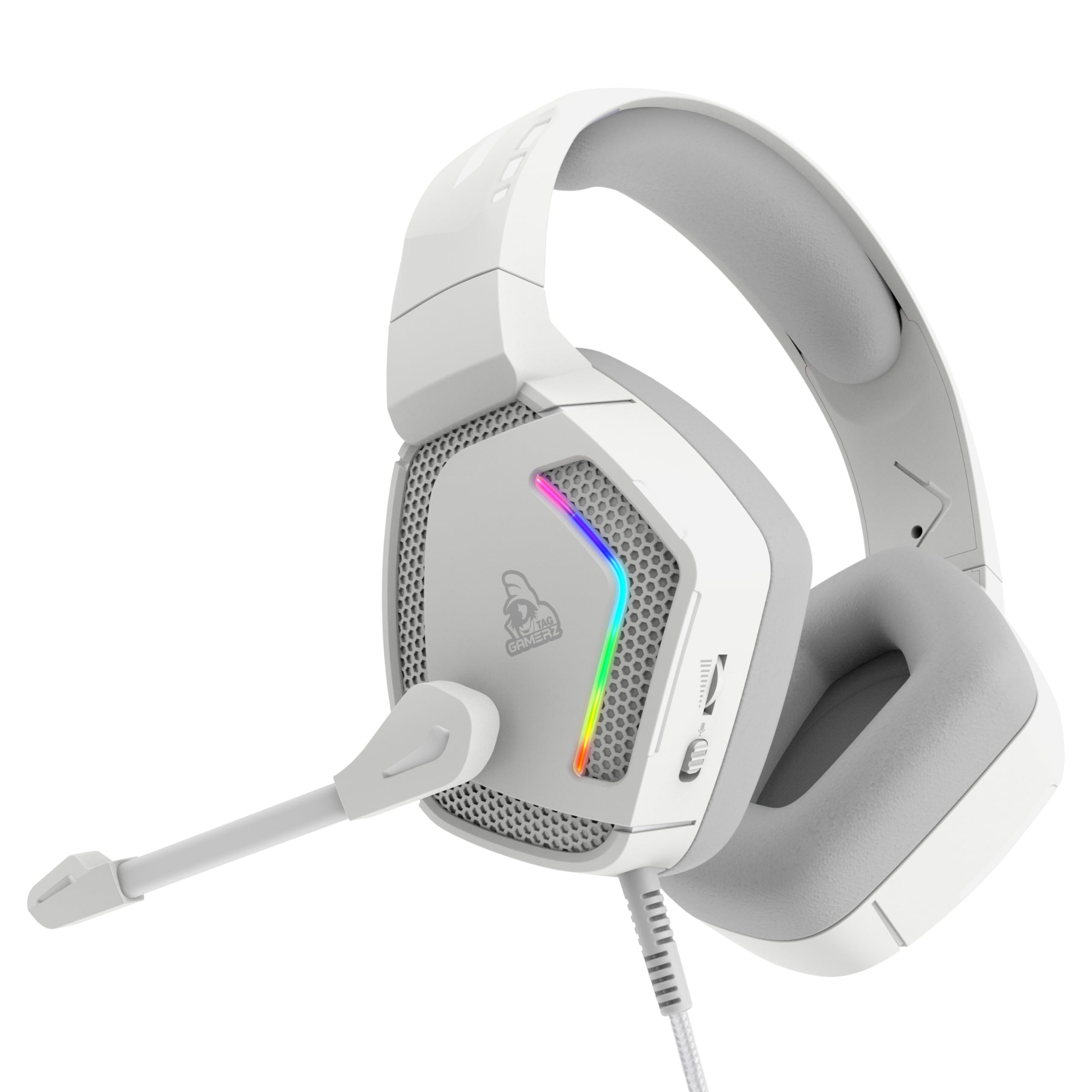 GAMING HEADSET AIR 値下げしました TAG Gamerz Victor RGB White Over-Ear Gaming Headphone Headset