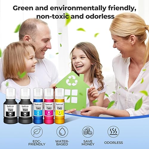 Miniatura 7 de 502 botellas de repuesto de tinta ET-2850 ET-3760 ET-3850 de repuesto para 502 botellas de tinta (paquete de 5) para ET 2850 ET 3850 ET-4850 ET-2760