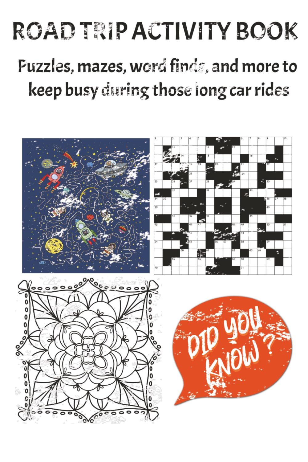 Road Trip Activity Book: Puzzles, mazes, word finds, and more to keep busy during those long car rides