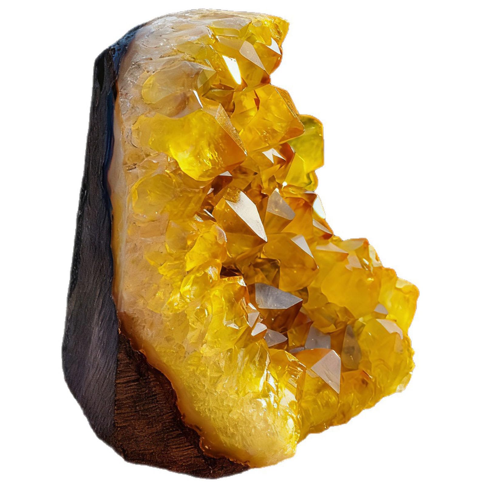 HHCTEBEC Citrine Raw Cluster Rough Healing Crystals Irregular Raw Rough Stones Natural Gemstones Chakra Raw Stone for Home Decor, Aromatherapy, Feng Shui & Crystal Healing,100G