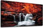 Abstract Wall Art Large Canvas Pictures Modern Blue Ocean Artwork on Canvas Prints Wall Decoration for Living Room Bedroom Bathroom Kitchen Office Home Wall Decor Framed Ready to Hang 50cm x 100cm