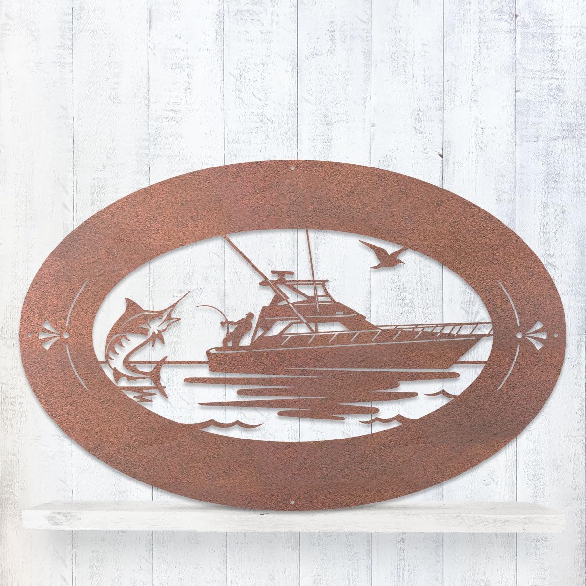 RealSteel The Yacht Monogram Personalized Nautical Metal