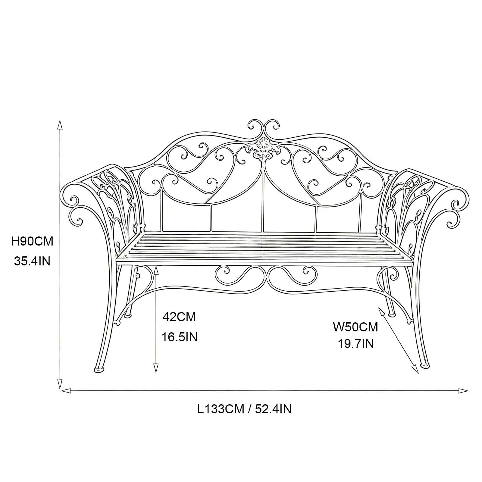 Bancos para Exterior,Asiento para Parque y Patio