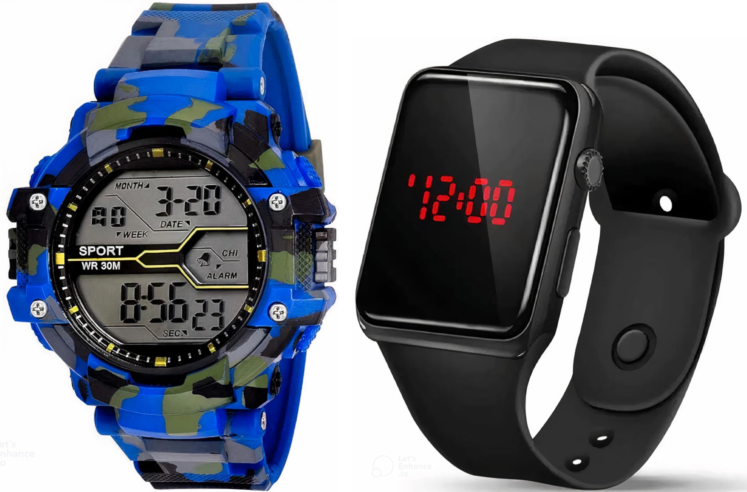 hala Watch for Boys | 6 Months Warranty | Watch for Kids, Kids Watch for Boys, Boys Watch, Sports Watch, Digital Watch for Boys, Digital Watch for Men (Combo, Military + Digital - Black & Blue) (B0CWF8SQ28) Amazon Price History, Amazon Price Tracker