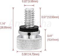 Vista 2 de Amazicha Kit de montaje de tuerca de tornillo de aluminio cromado compatible con Harley Davidson Sportster Softail Touring Dyna 1996-2025