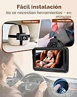 Vista 3 de Rohent Cámara de coche para bebé HD 1080P - Monitor infantil orientado hacia atrás con visión nocturna Cámara de coche para bebé Lente gran angular