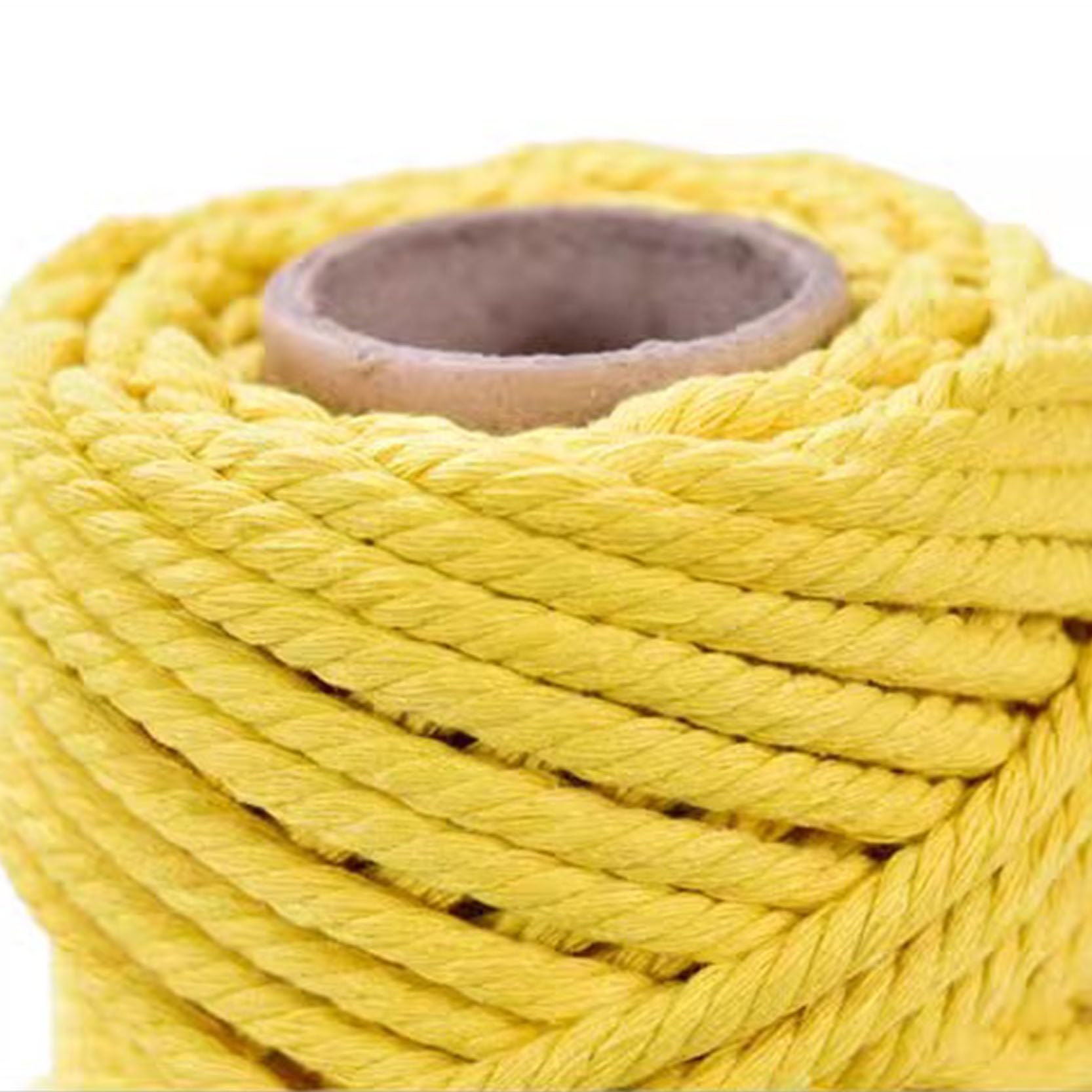Sznurek do makramy 5mm x 50 m, 4 rolki gruba bawełniana lina makrama kolorowa, bawełniana nić rzemieślnicza trwały sznurek do makramy do zawieszenia na ścianie, dekoracje,Blue B-5 mn