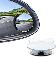 Guirnd 4-Pack 2-Inch HD Round Blind Spot Mirrors - Frameless Convex with 360° Swivel Adjustable for Cars, SUVs, Trucks