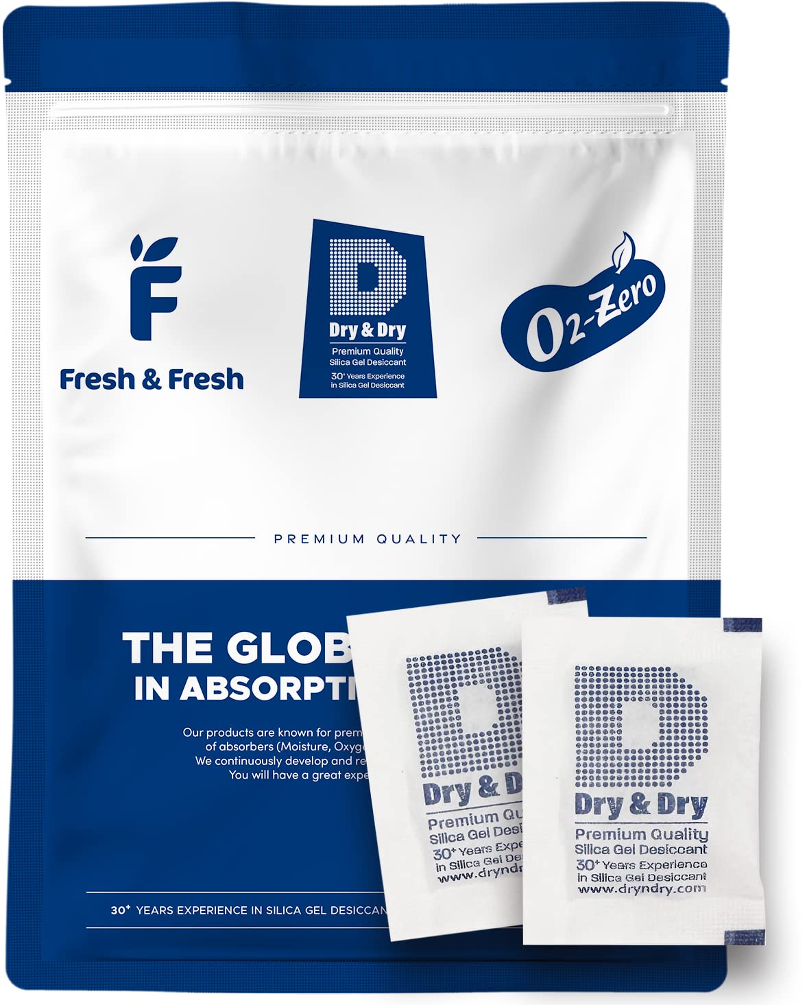 Dry & Dry 20 Gram [120 Packets] Silica Gel Packets, Desiccants - Rechargeable Fabric Silica Gel Packs, Silica Gel, Silica Packets, Desiccant Packs for Storage