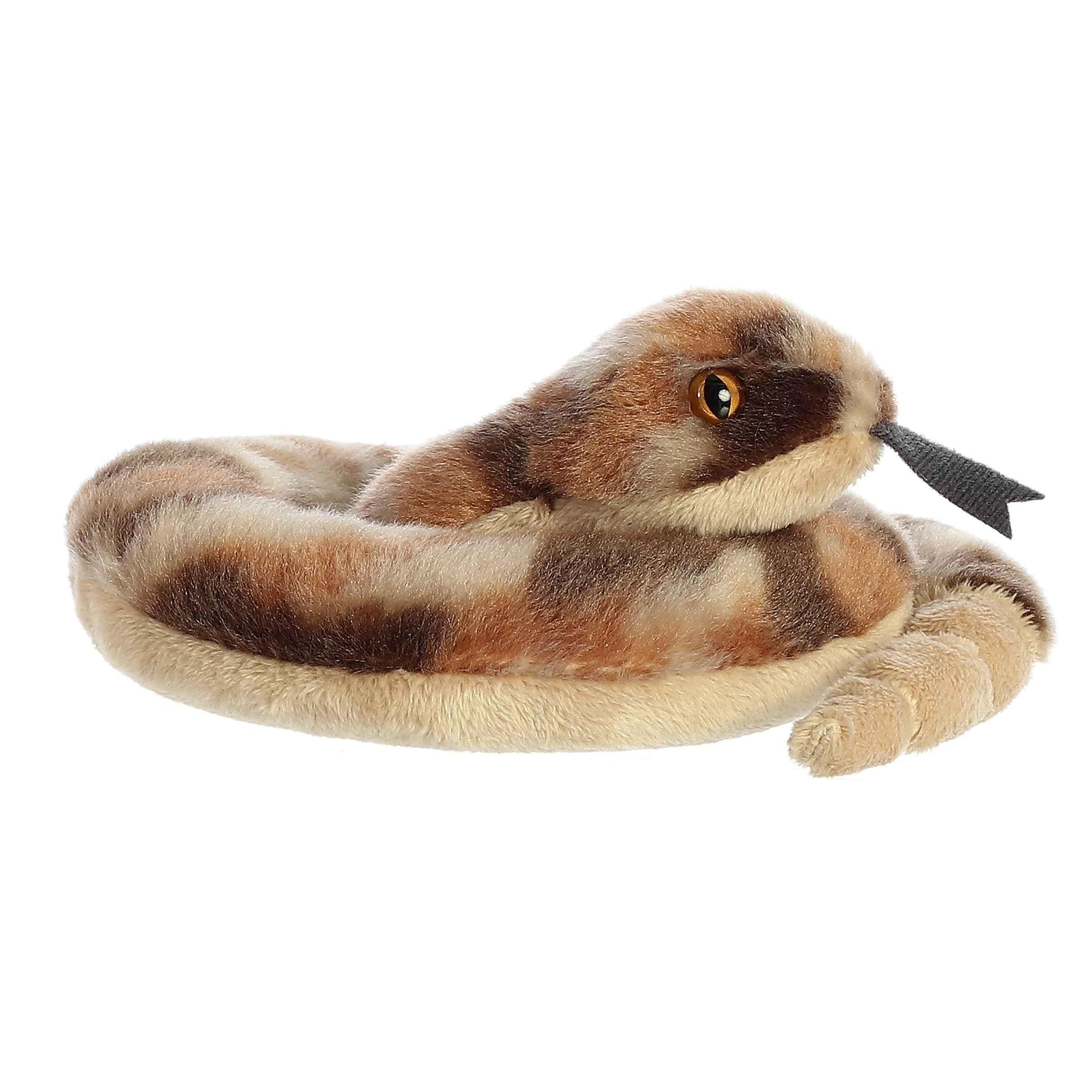 Adorable Mini Flopsie™ Ruse Rattlesnake™ Stuffed Animal - Mini Companions Ready for Playful Adventures - for Kids All Ages, Toddlers, Adults, and Families - Brown 6 Inches