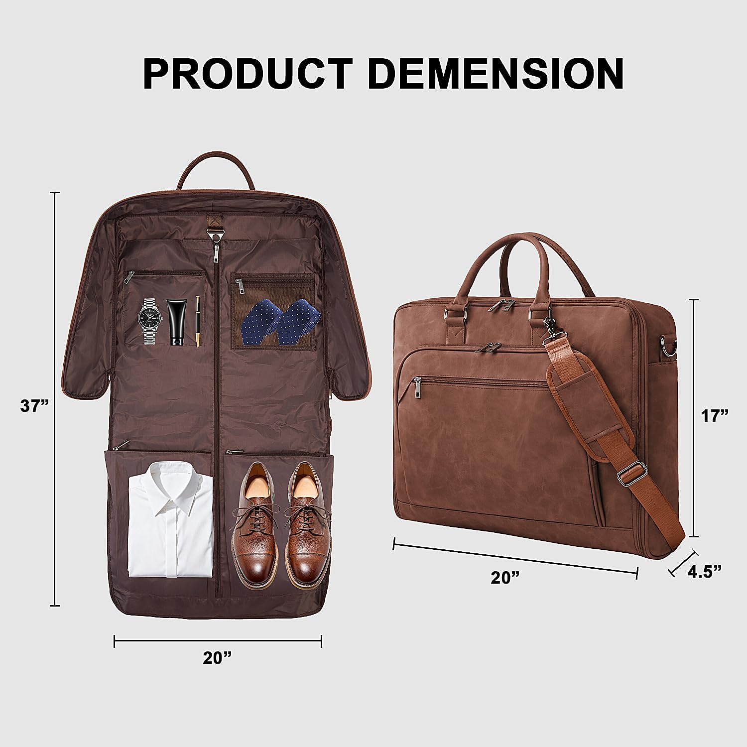 Garment Bag for Travel Large Carry on Garment Bags Men Women Garment Suitcase Bags - Image 3