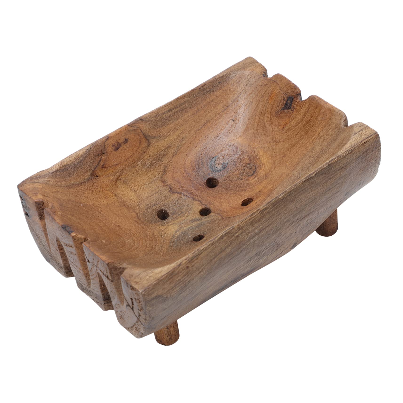 Jabonera de Madera para Baño, Contenedor de Almacenamiento con Drenaje, y Agradable, Previene Humedad y Malos Olores