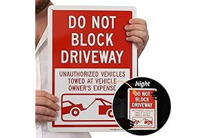 SmartSign "Do Not Block Driveway" Reflective Aluminum Sign