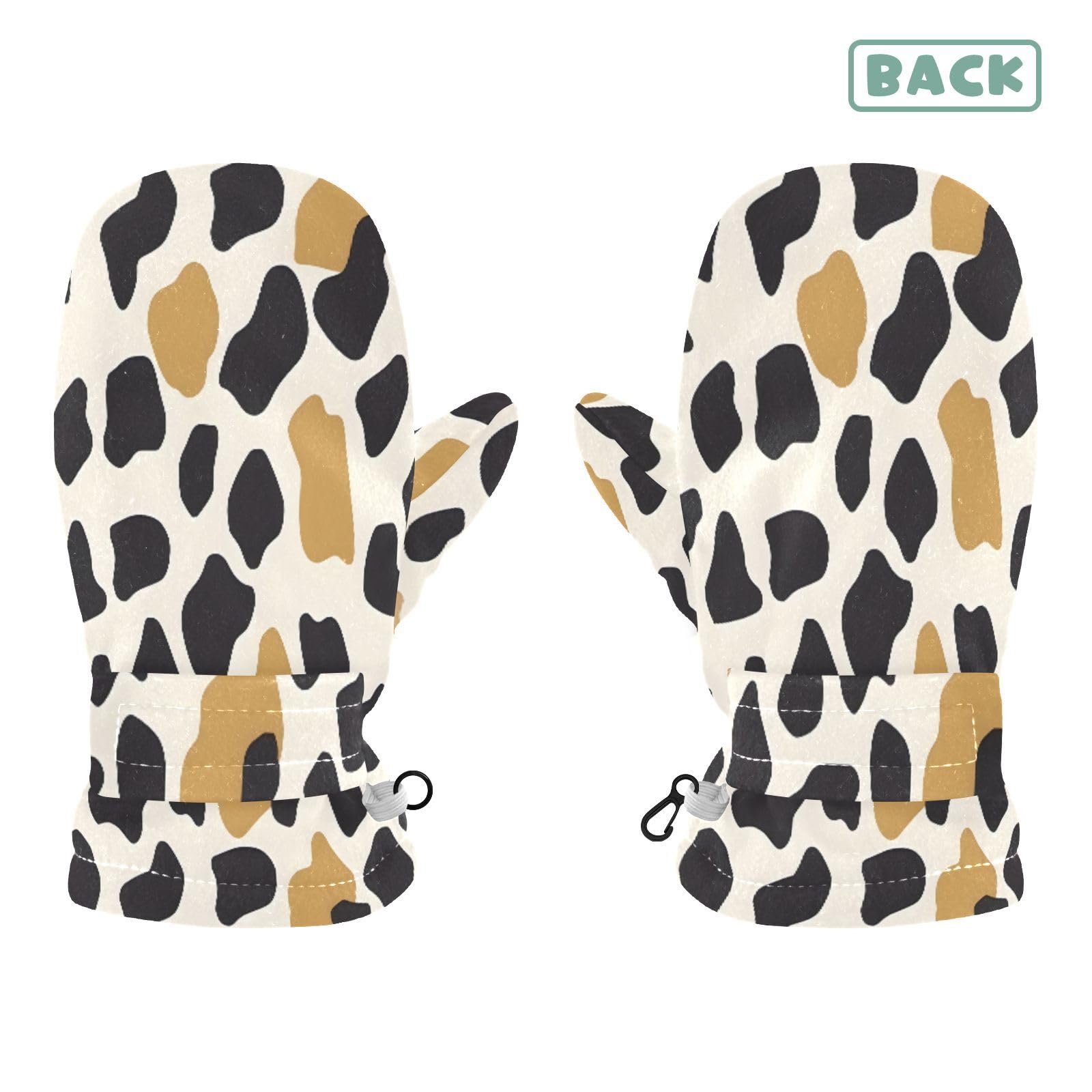 Kid's Winter Gloves Children Warm Gloves Graffiti Caw Print for Boys Girl Age 2-4 Years