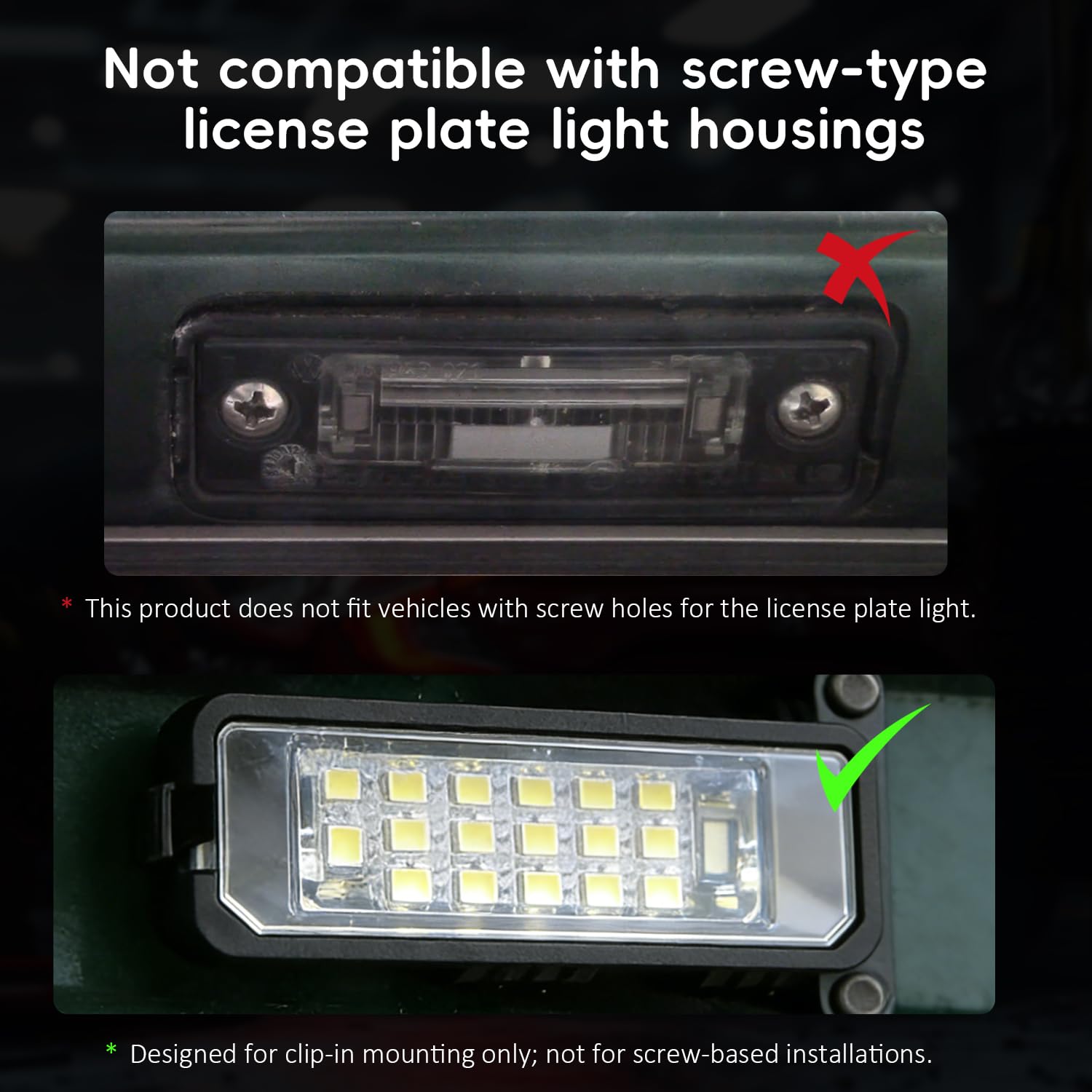 MARCHFA 18 Led smd Luci Targa Lampadine Canbus Error Free Compatibile con Golf 4 5 6 7 Polo 2 Pezzi