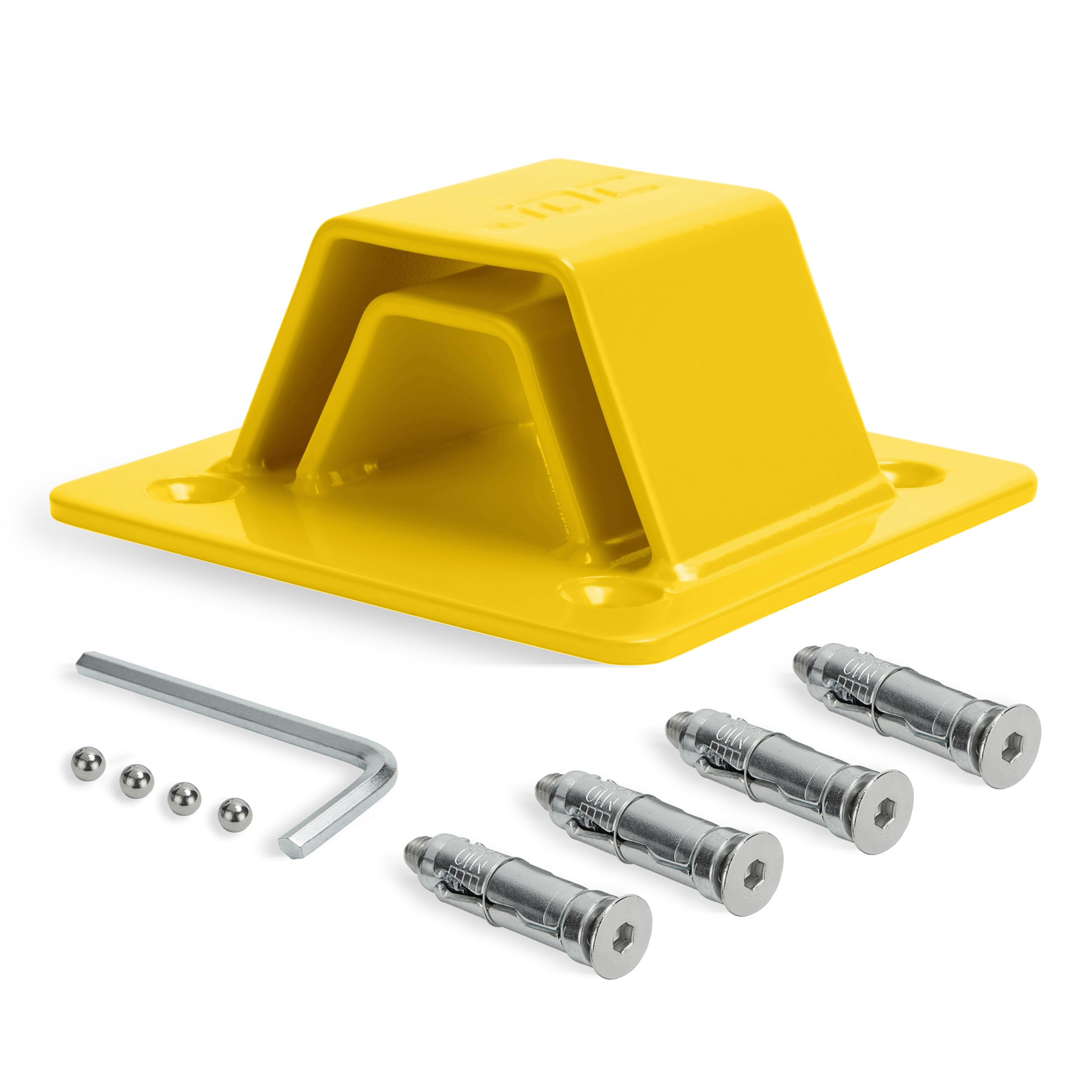 Dispositivo Ancoraggio Moto JDC - Acciaio Temprato 5mm - Giallo - Con Bulloni Inox - Foto 5