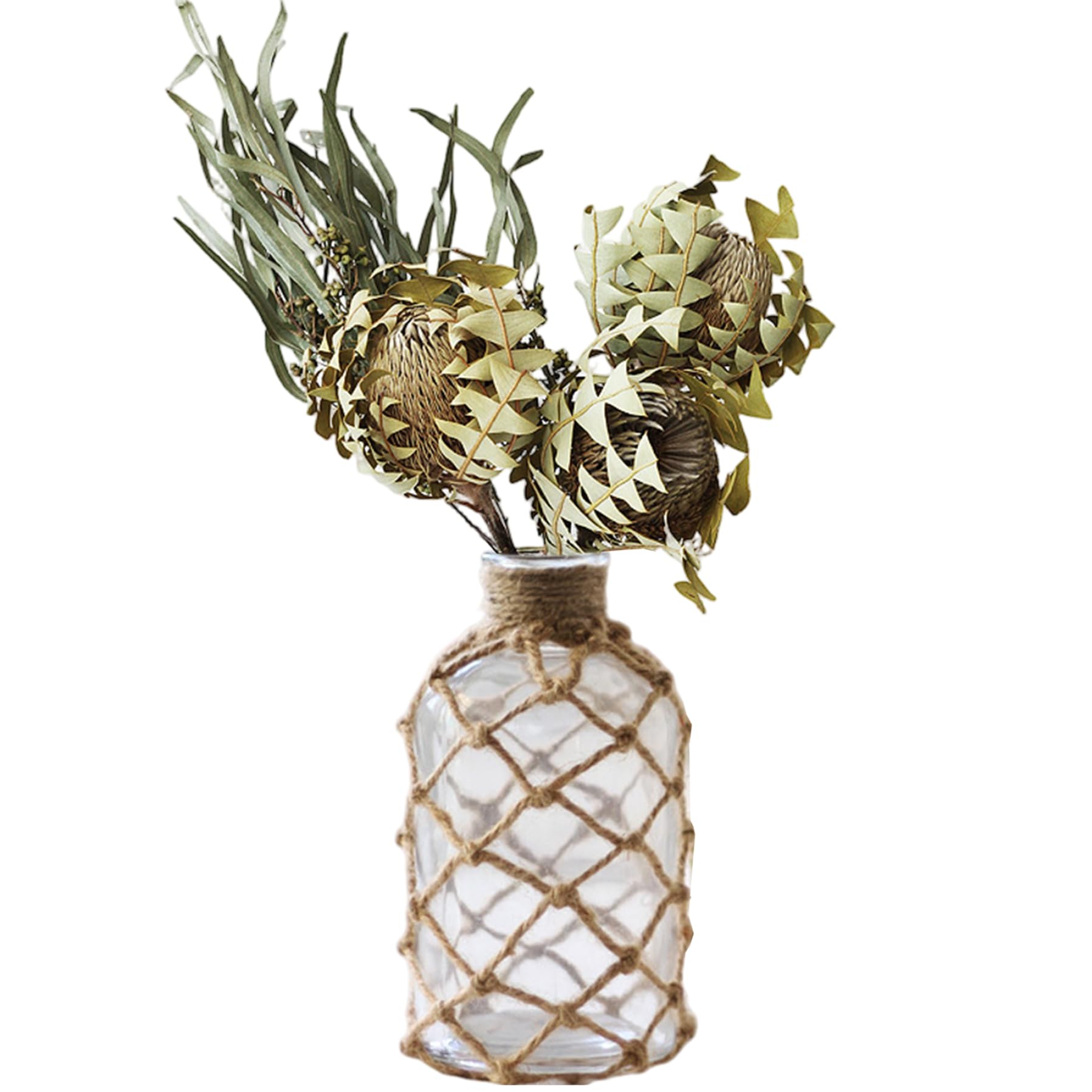 Vase en verre rustique pour décoration de table maison et café