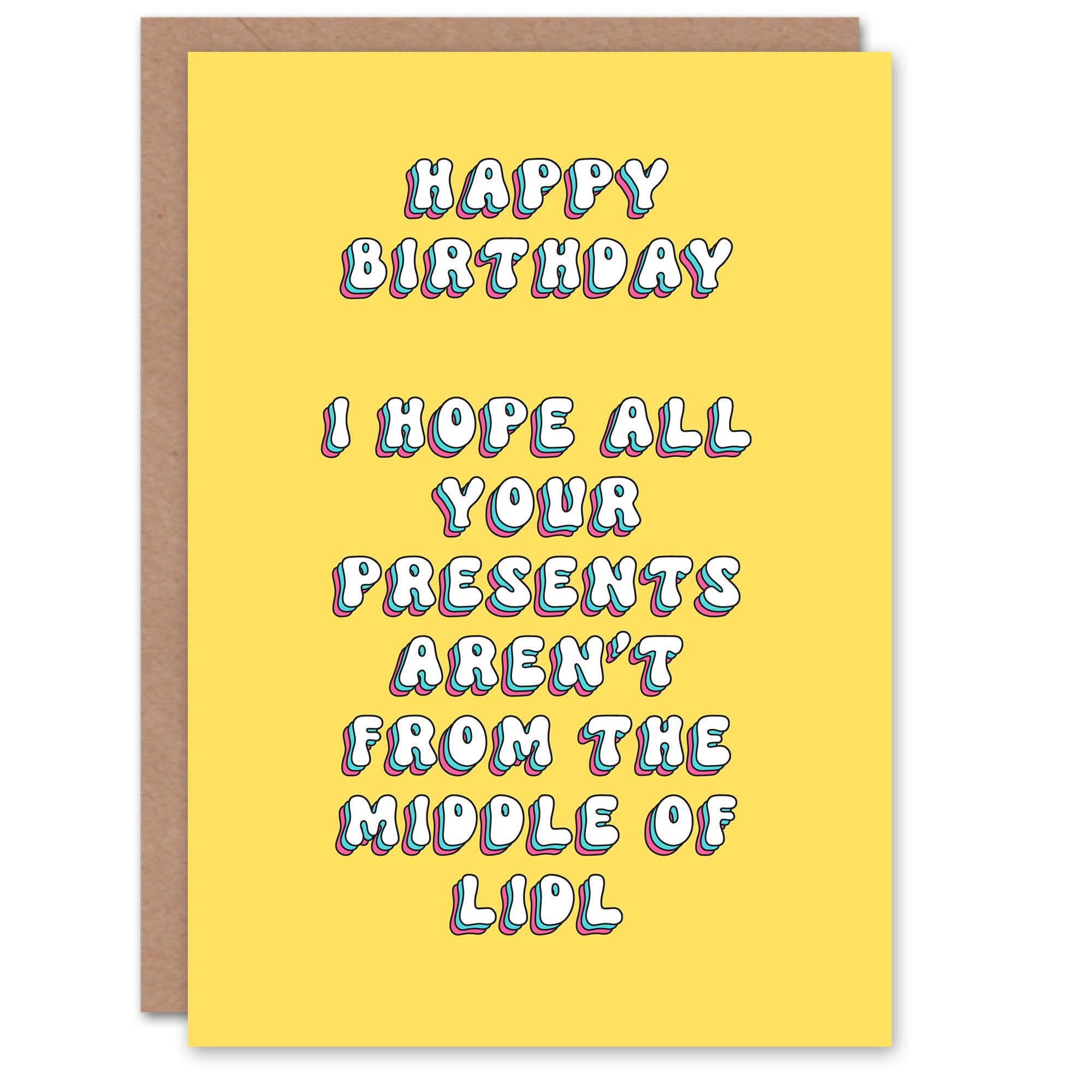 Artery8 Greeting Card Hope Presents Not From Supermarket Funny Cheeky For Her Gran Sister Niece Daughter Wife Woman Birthday Card