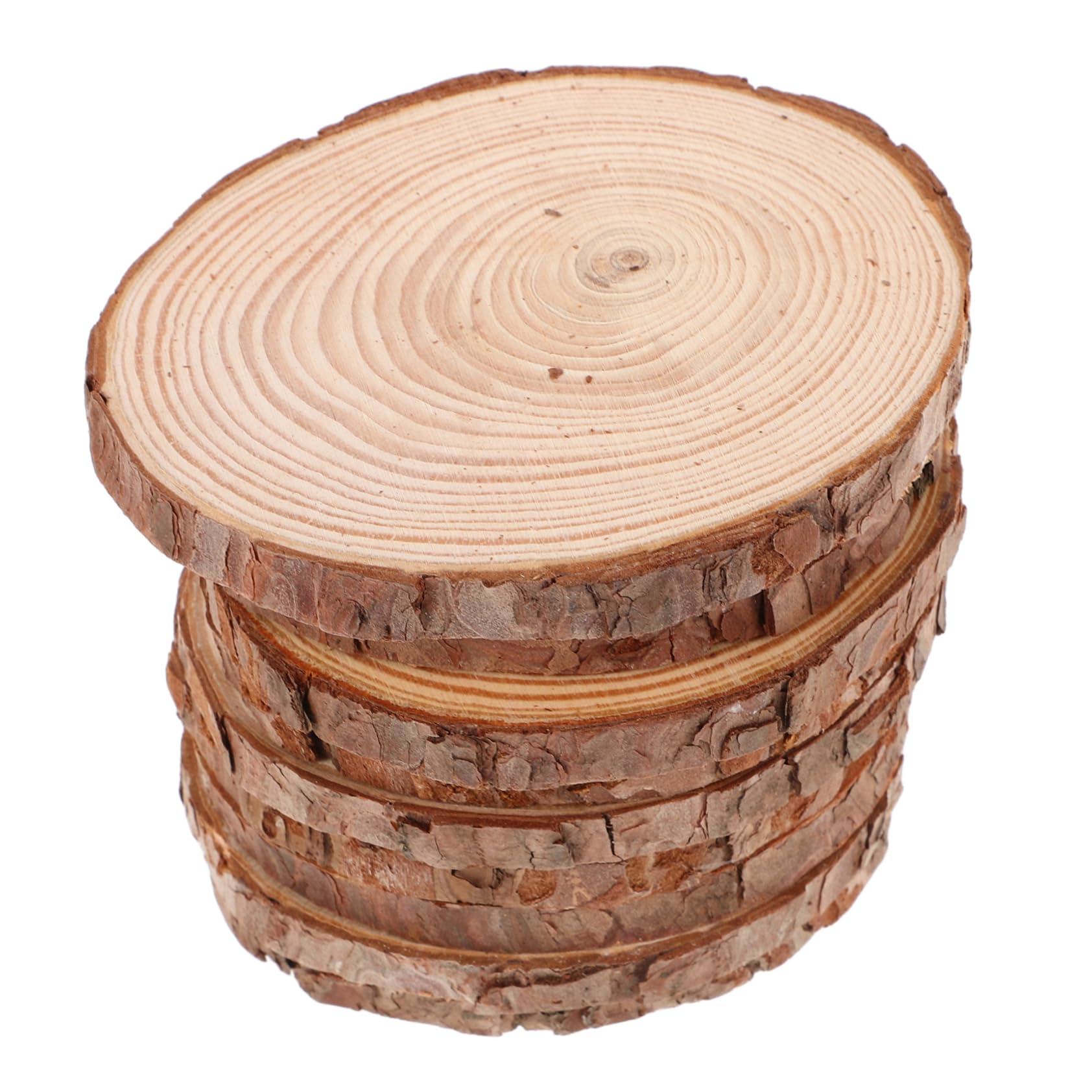 Rodajas de Madera Redondas sin Terminar 10 Piezas para Manualidades