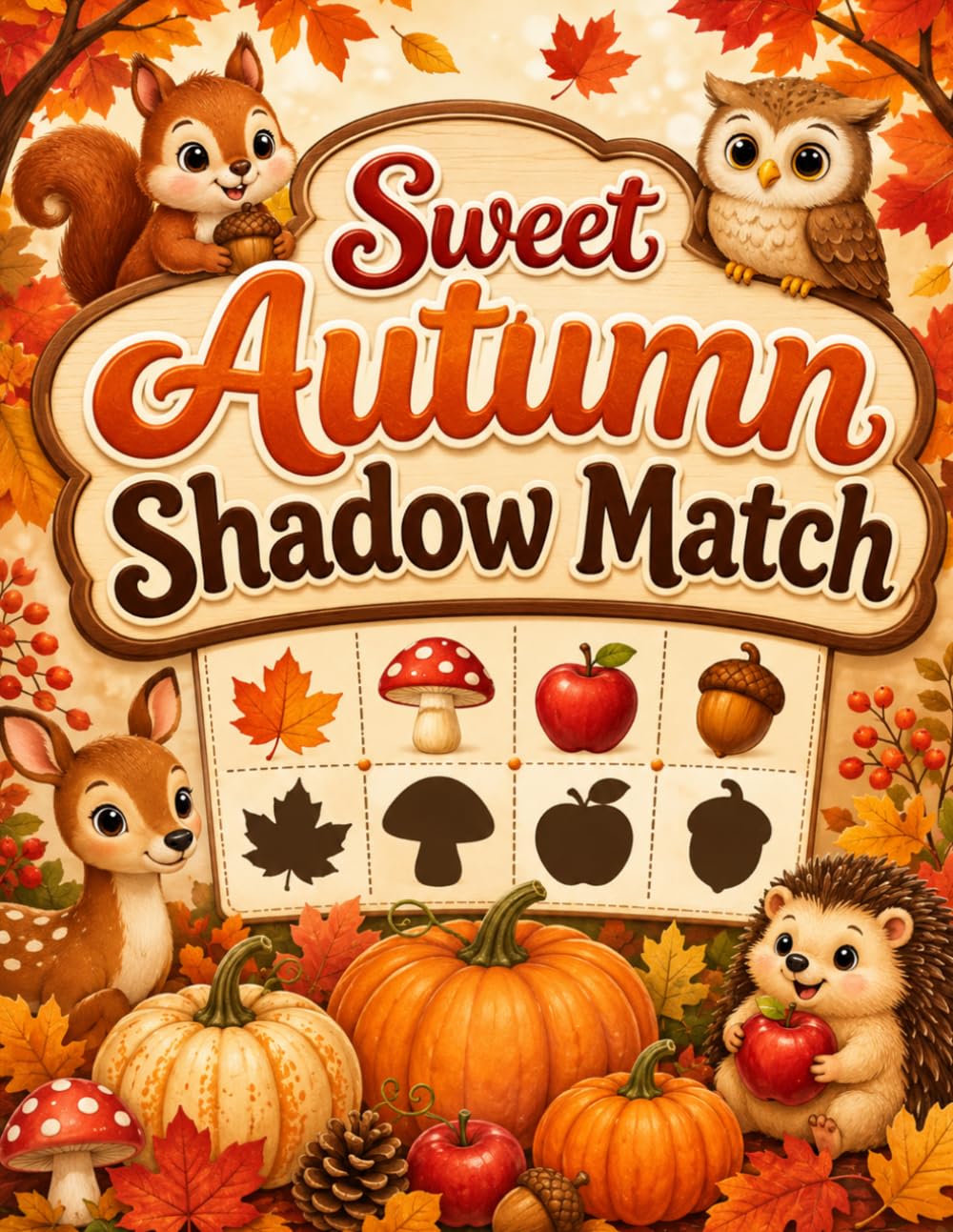 Sweet Autumn Shadow Match: An Interactive Fall Activity Book to Boost Focus and Visual Skills