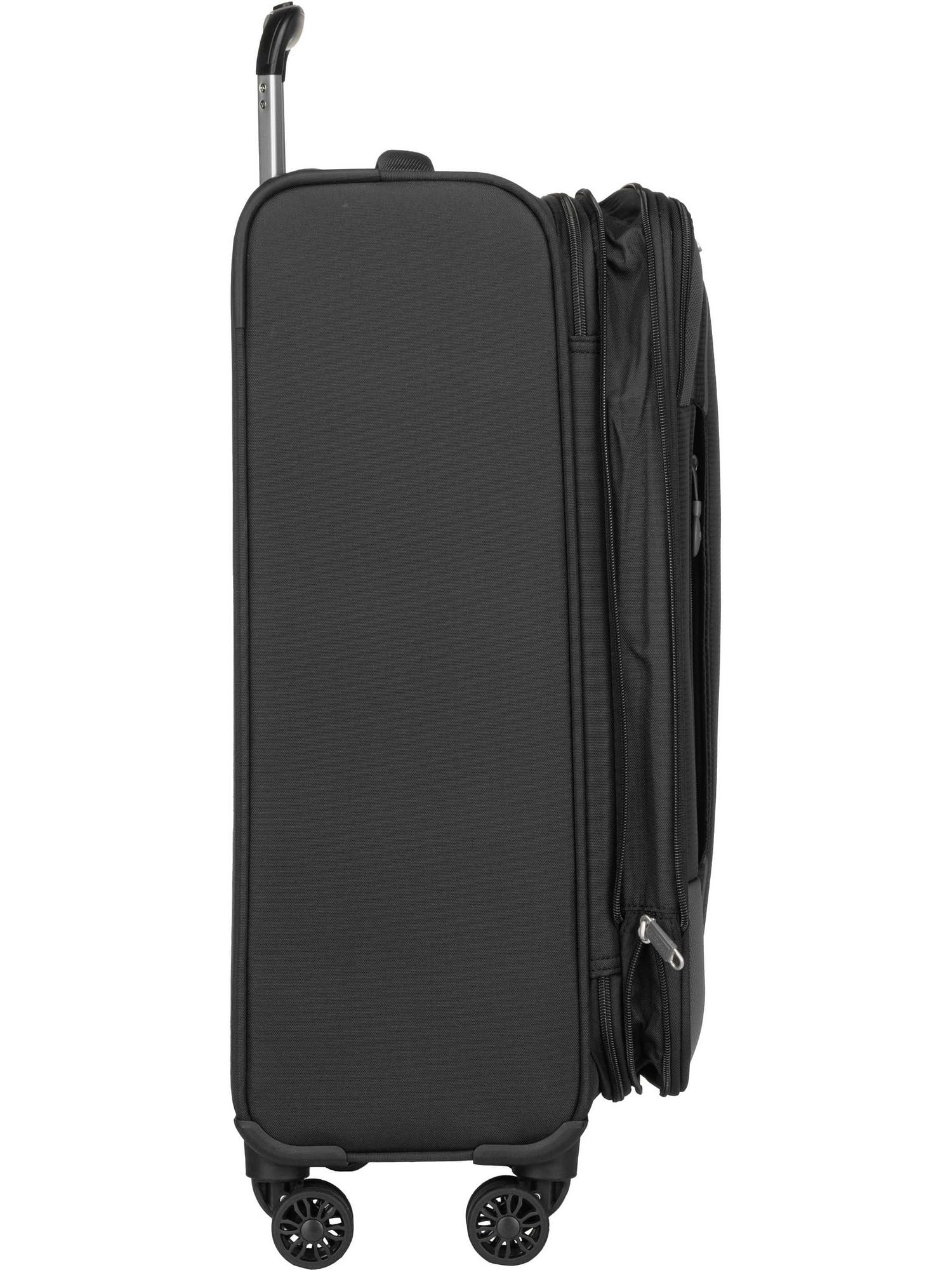 American Tourist Pulsonic - Spinner M, rozszerzalna walizka, 68 cm, 64/74 L, czarny (asfalt czarny)
